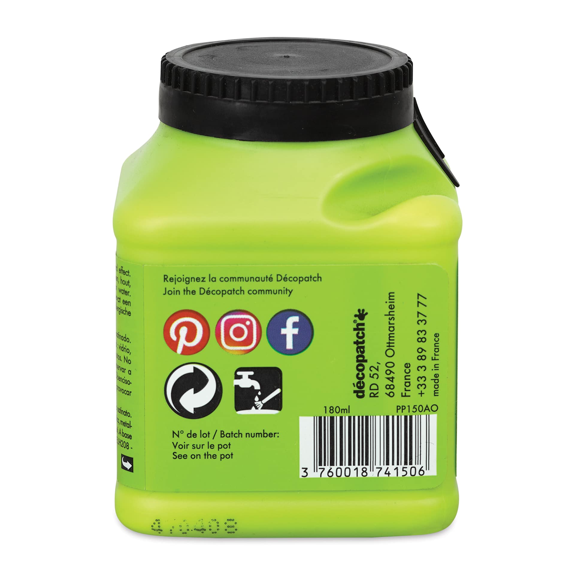 DecoPatch Paperpatch Varnish Glue - 180 ml (Side of jar)
