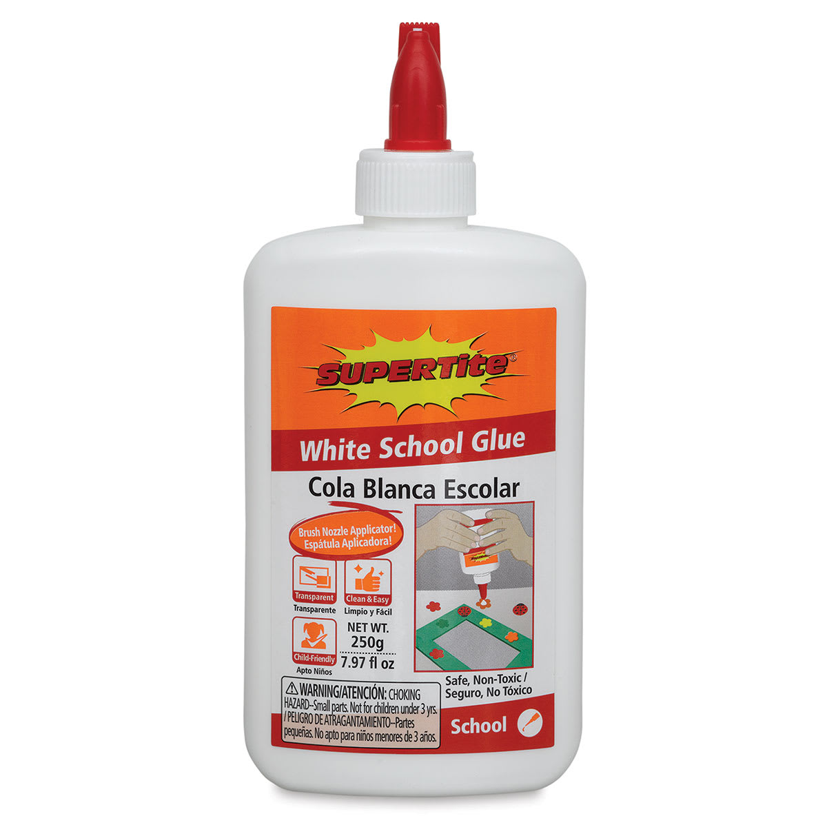Supertite White School Glue, 7.97 oz, Front