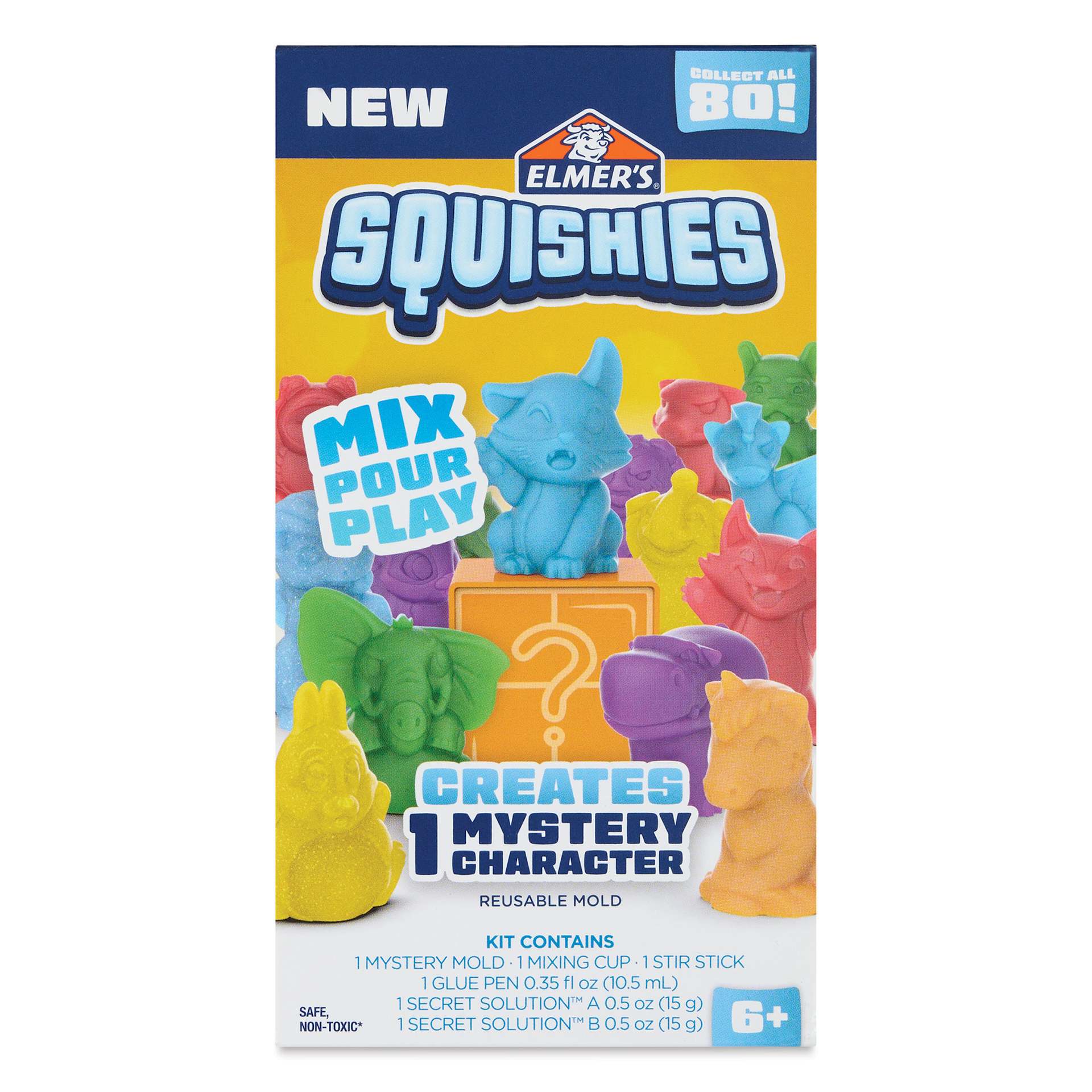 Elmer's Squishies Kit - Mystery Character, Pkg of 1, front of the packaging
