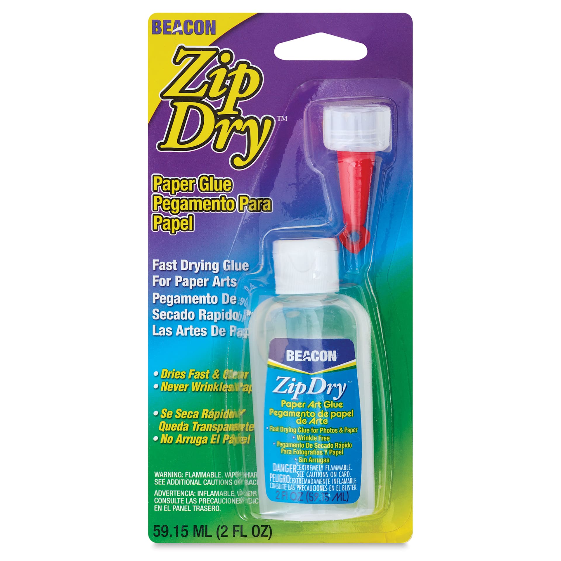 Beacon Zip Dry Paper Art Glue - 2 oz, front of the packaging
