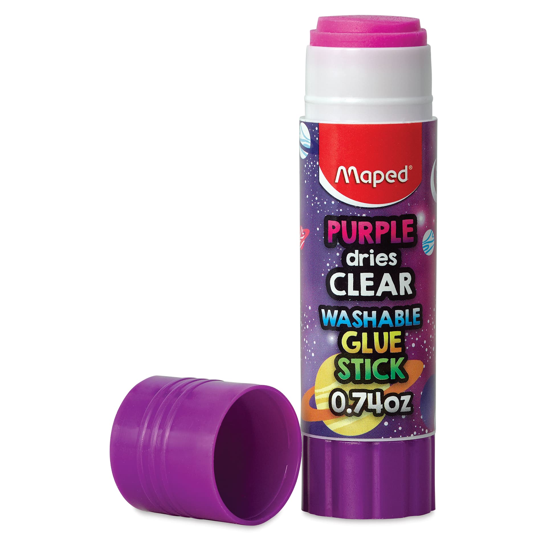 Maped Washable Glue Stick - Purple Clear, 0.74 oz