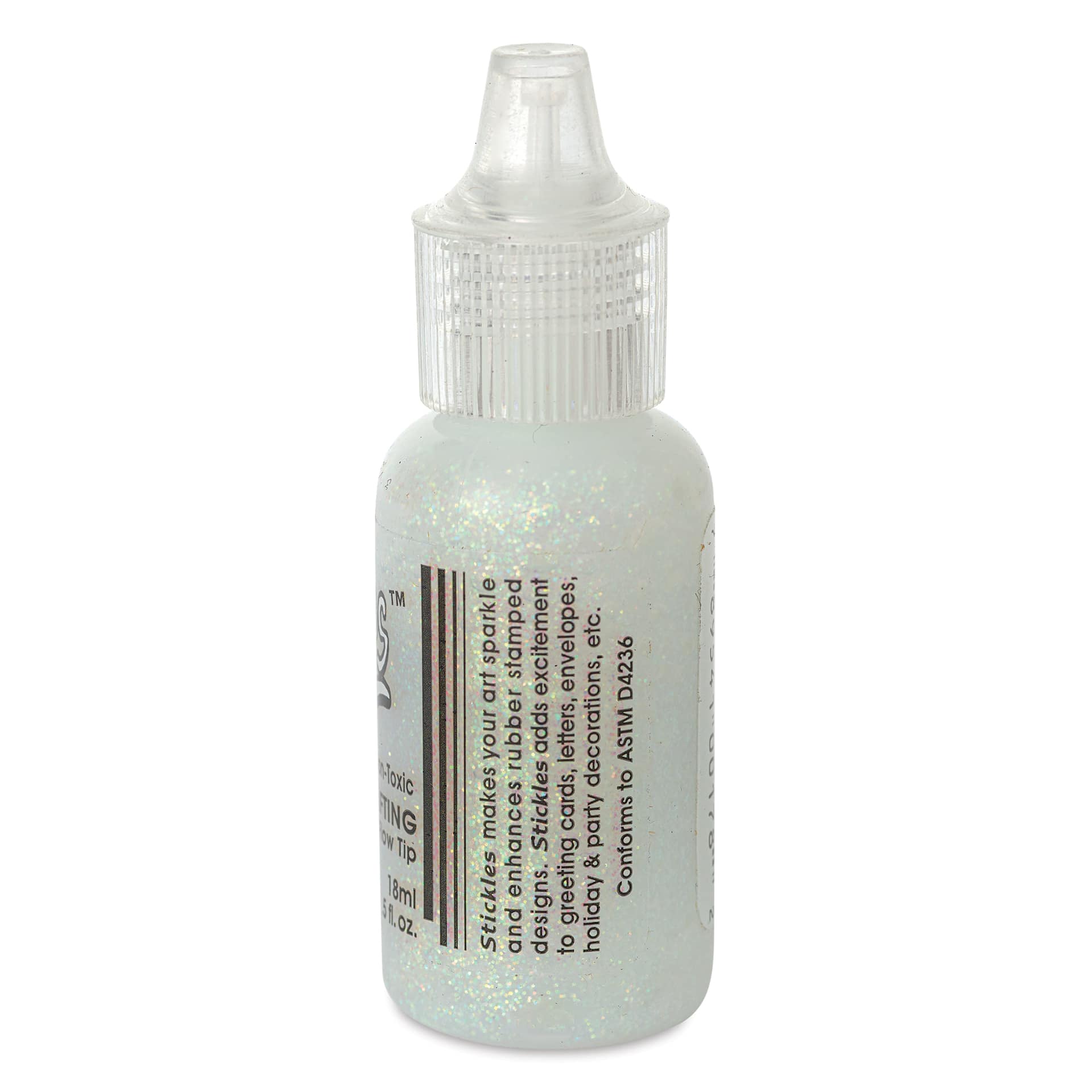 Ranger Stickles Glitter Glue - Crystal, 1/2 oz - back