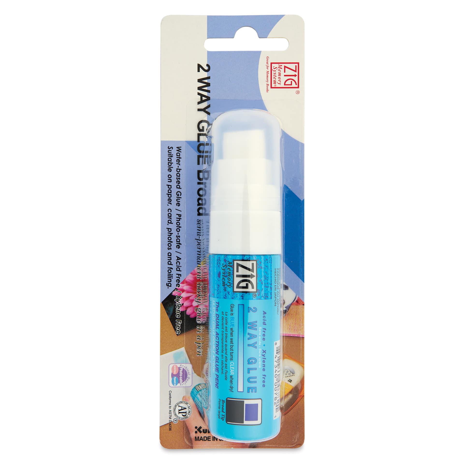 Kuretake Zig 2 Way Glue Pen - Broad Tip - front of packaging
