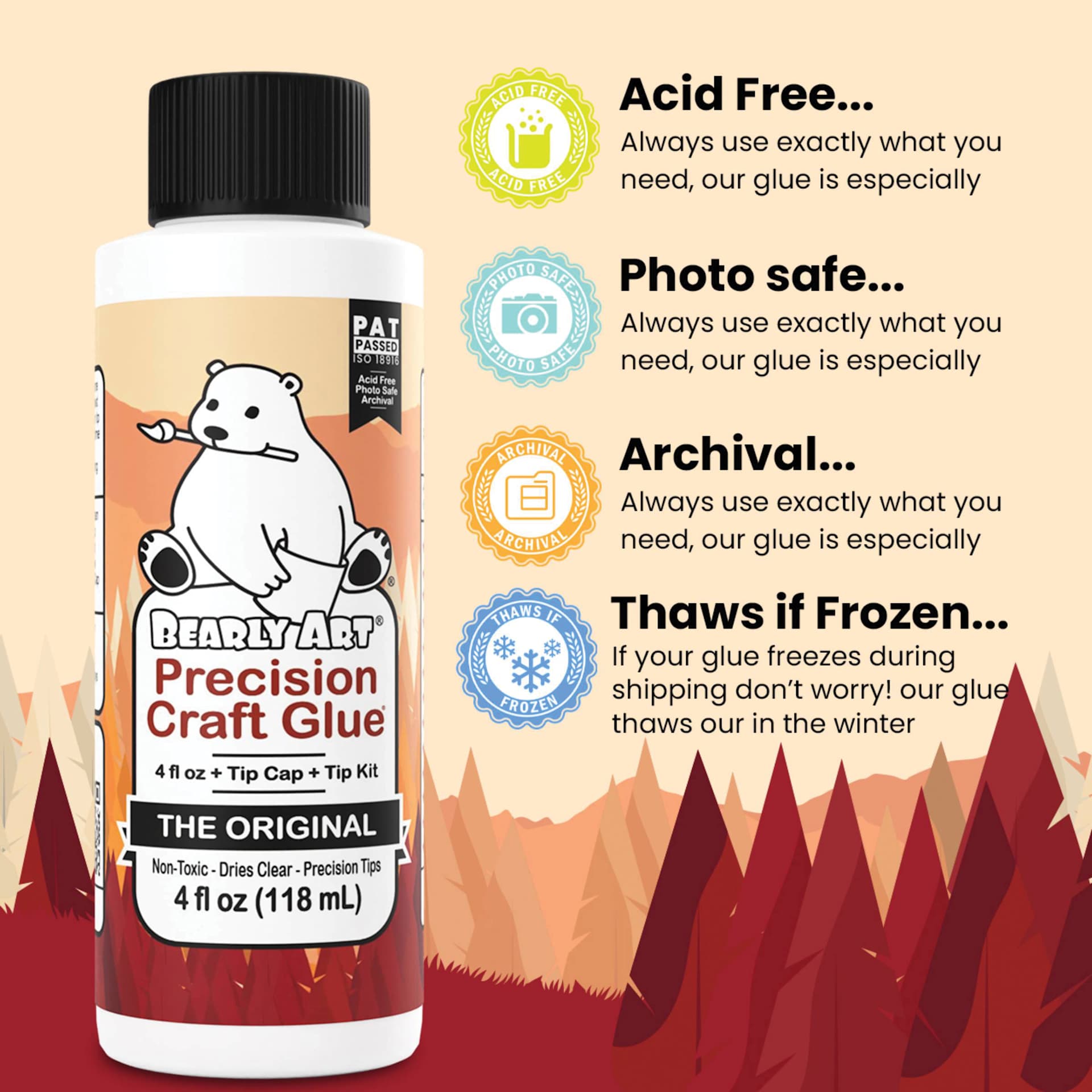 Bearly Art Precision Craft Glue - The Original, 4 oz