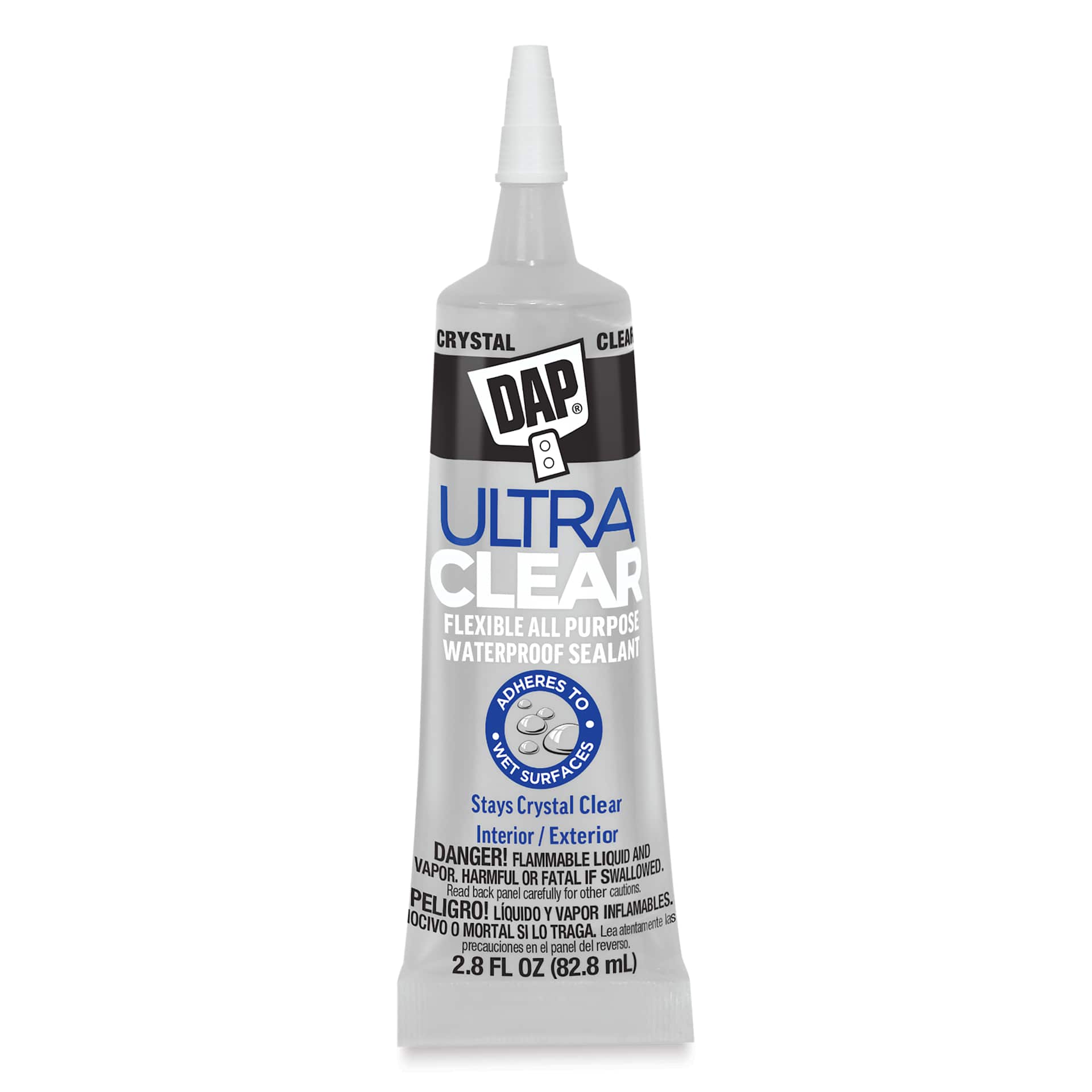DAP Ultra Clear Flexible All Purpose Waterproof Sealant - 2.8 oz Tube