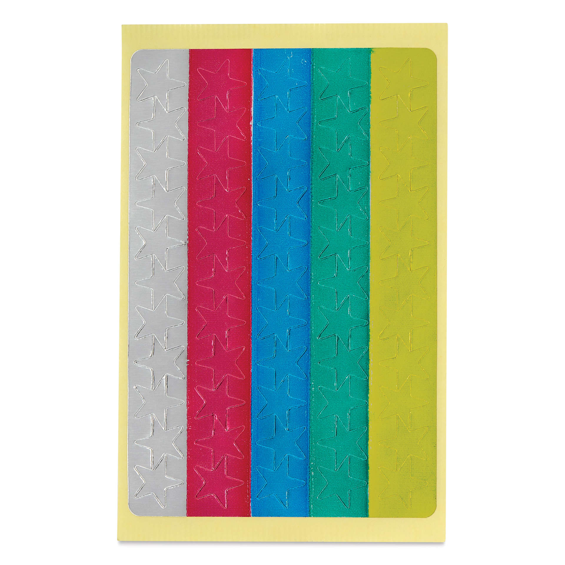 Charles Leonard Foil Star Stickers - Pkg of 440, 1/2" single sheet