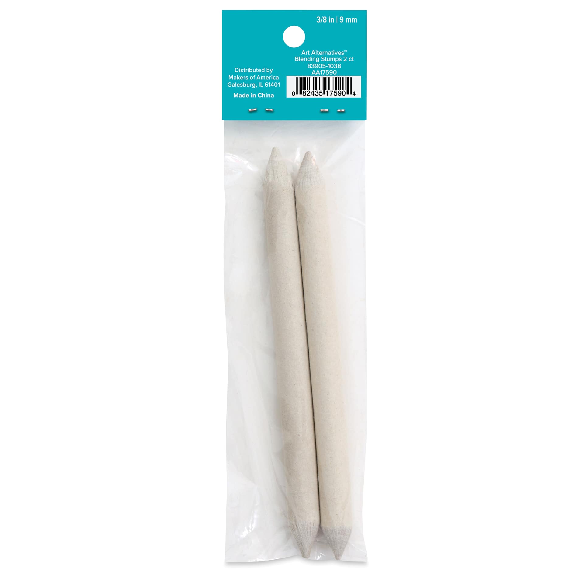 Art Alternatives Blending Stumps - 3/8", Pkg of 2, back of packaging