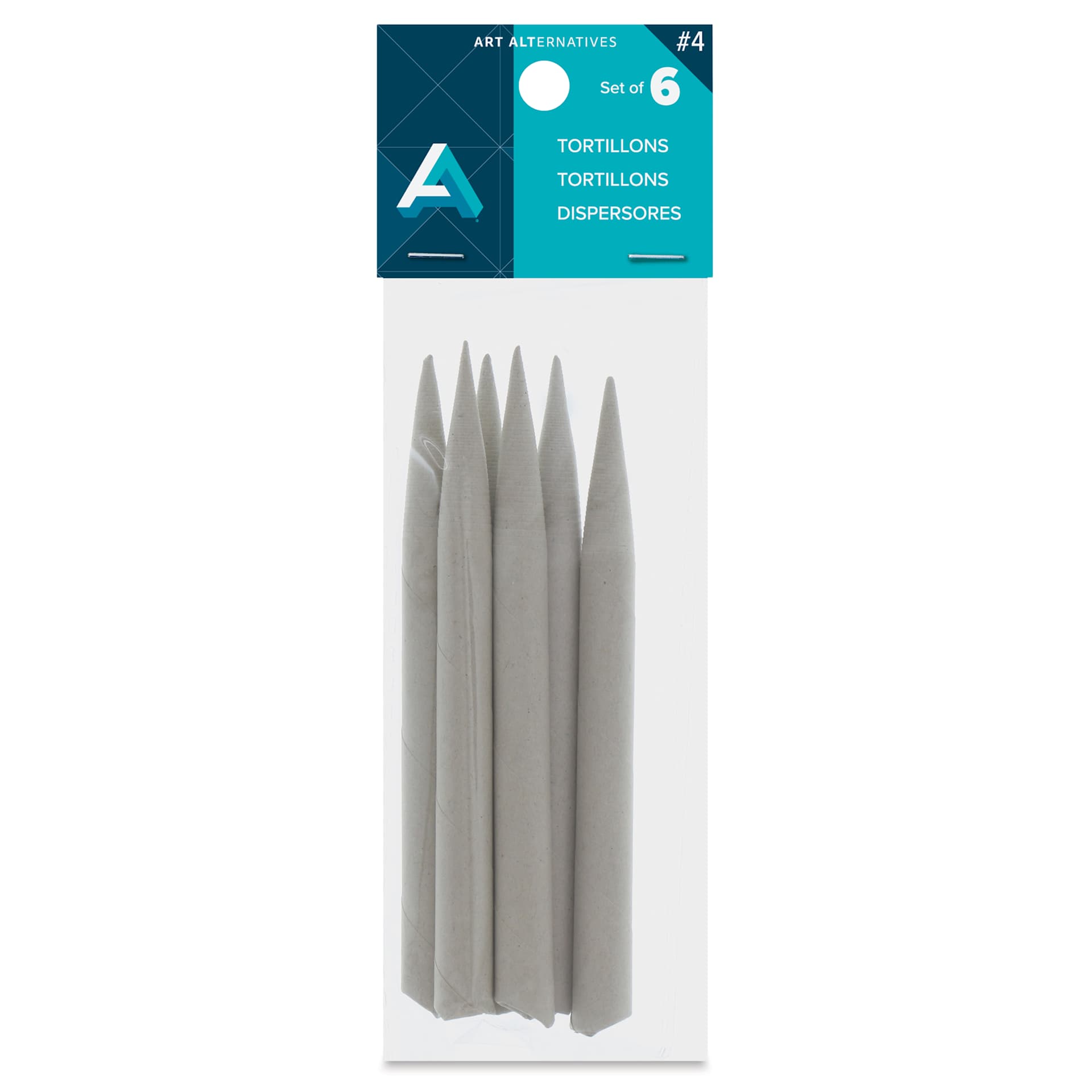 Art Alternatives Tortillons, Large, 6/Pkg., 5/16", front of packaging