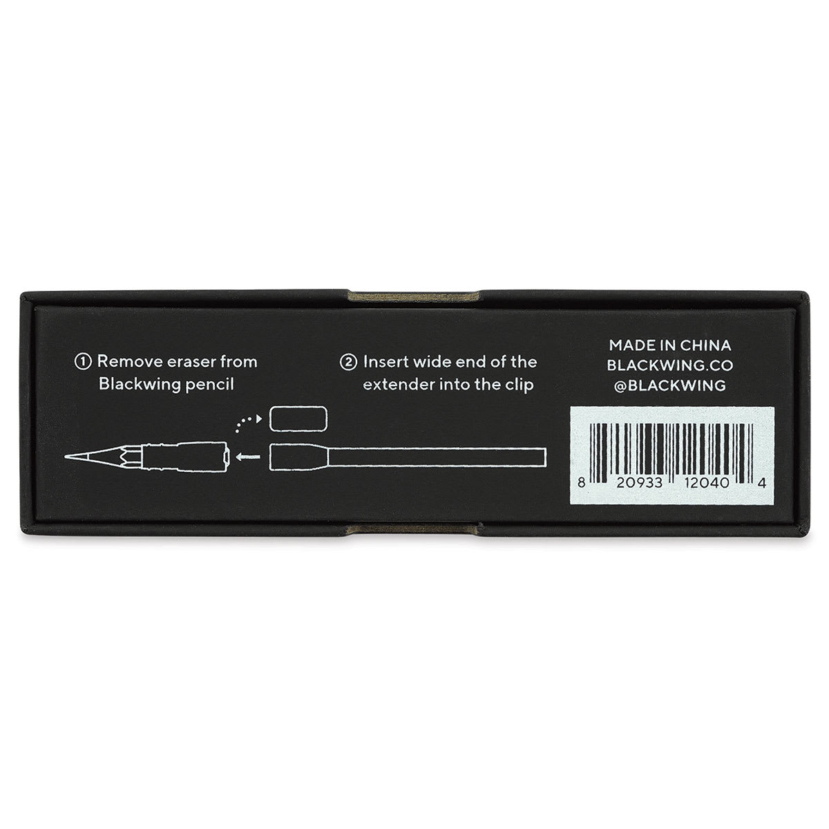 Blackwing Pencil Extender (back of package)