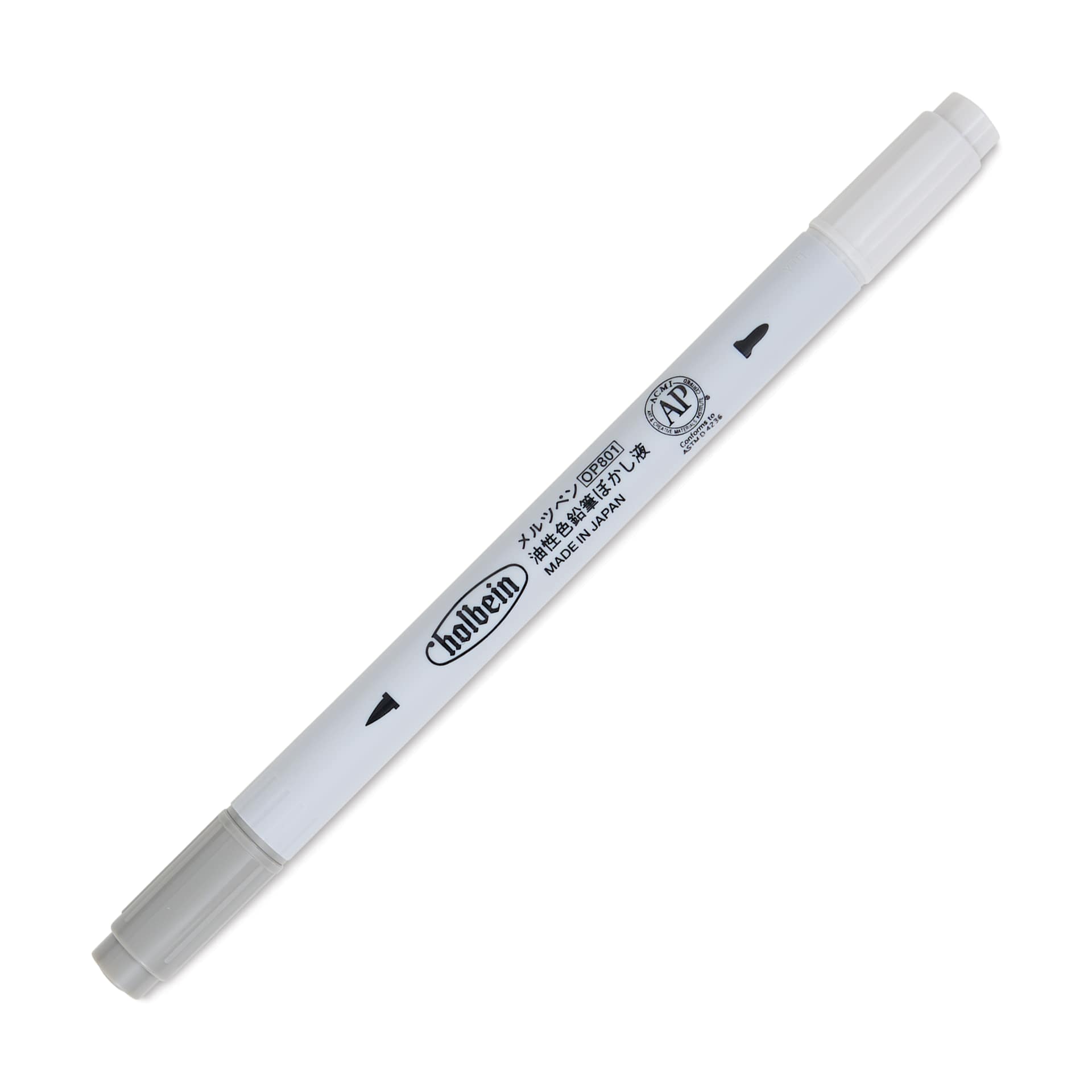 Holbein Meltz Colored Pencil Blender Dual-Tip Marker, back of the marker barrel