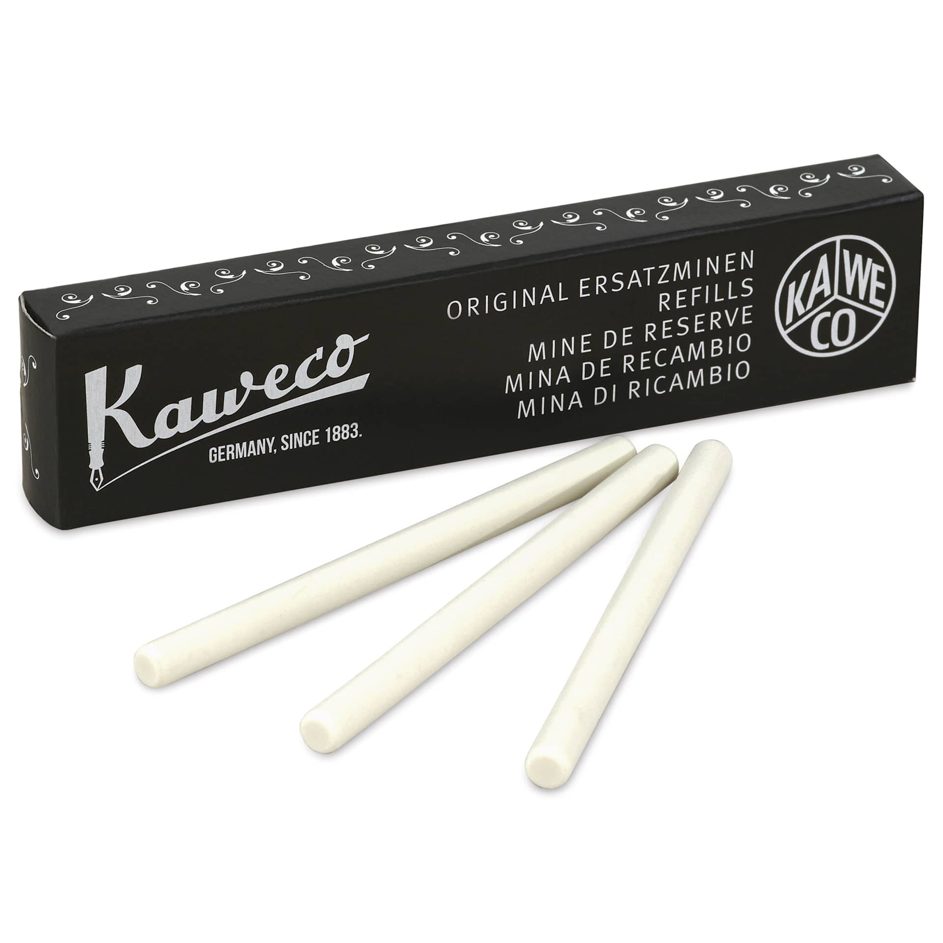 Kaweco Sketch Up Corrector Cord Refills - Pkg of 3, White - cord refills and packaging
