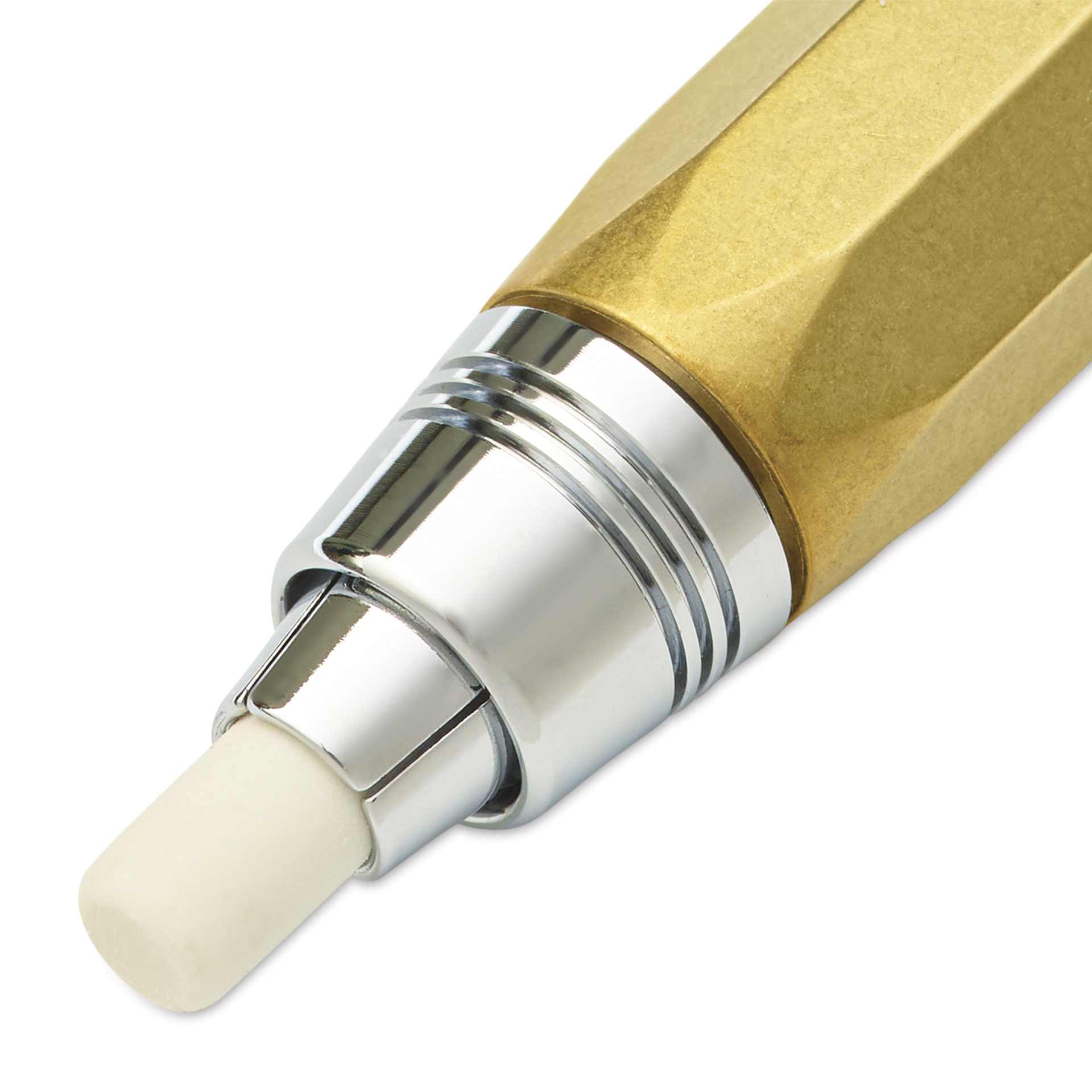 Kaweco Sketch Up Corrector Eraser Holder - Brass, 5.6 mm, close-up of the tip