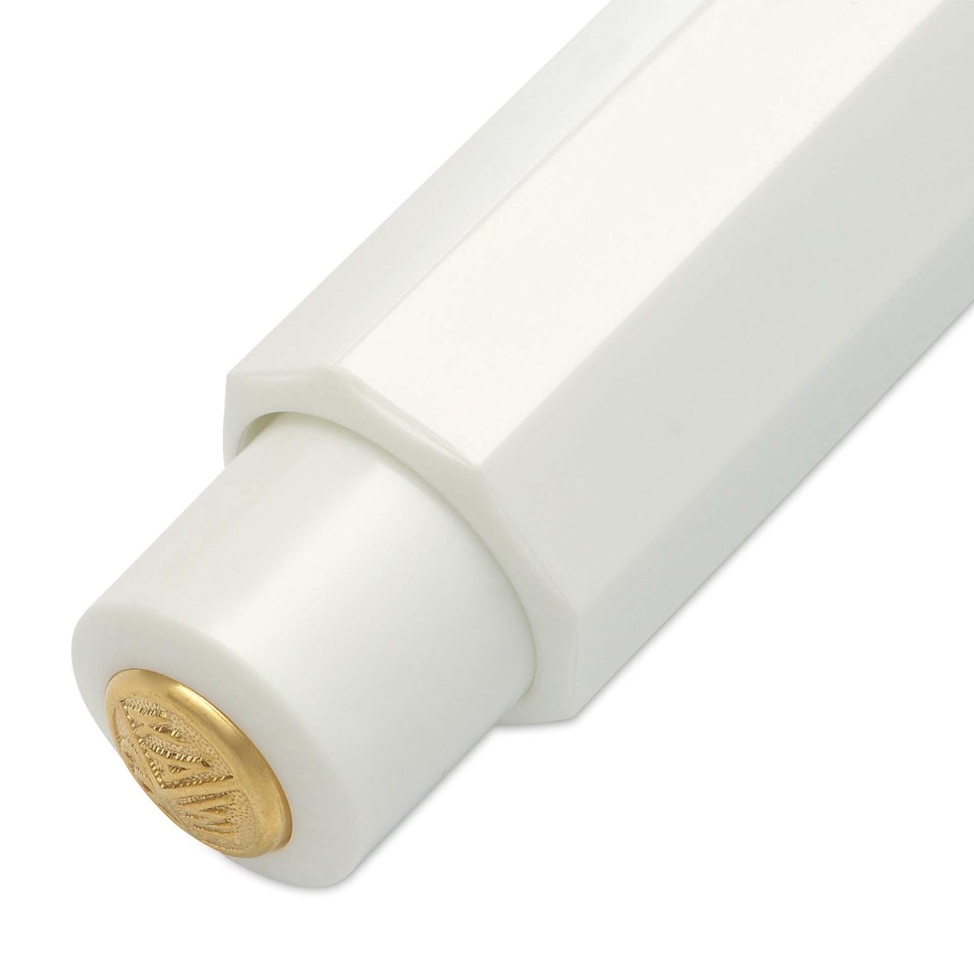 Kaweco Classic Sport Ballpoint Pen - White, Blue Ink - end of push mechanism