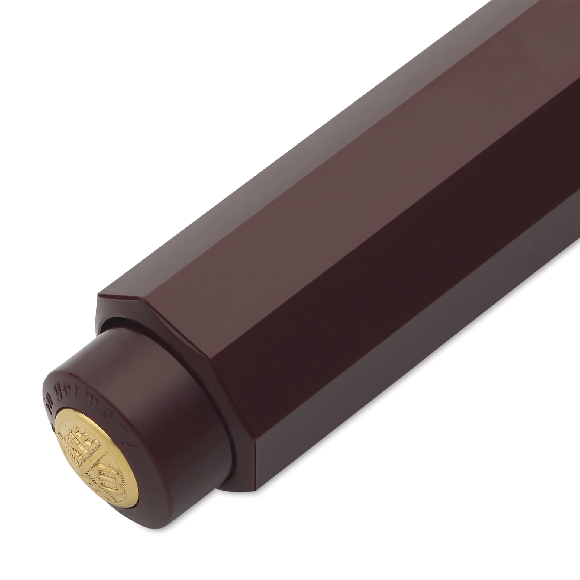 Kaweco Classic Sport Ballpoint Pen - Bordeaux, Blue Ink - end of push-button mechanism