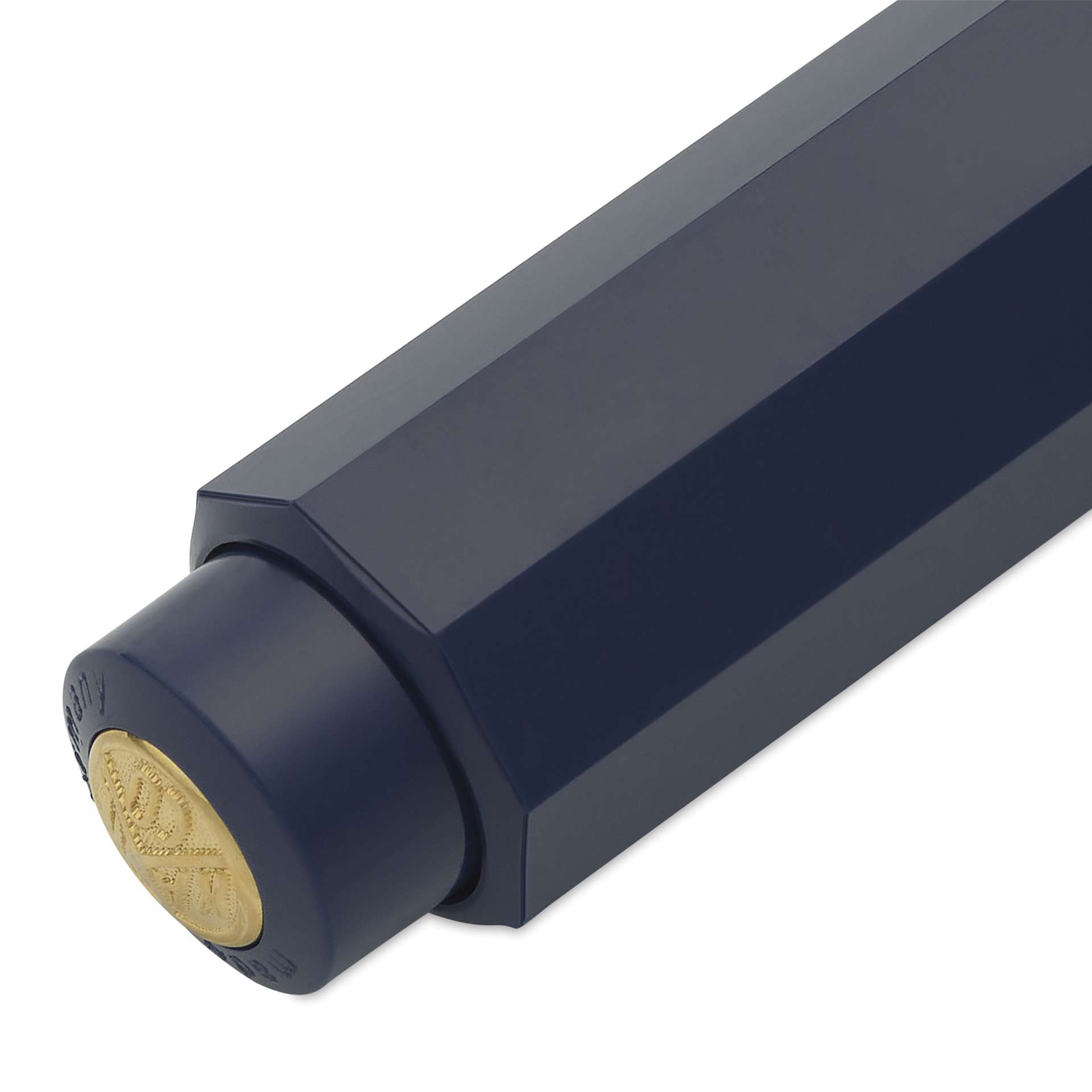 Kaweco Classic Sport Ballpoint Pen - Navy, Blue Ink - close up of push-button mechanism