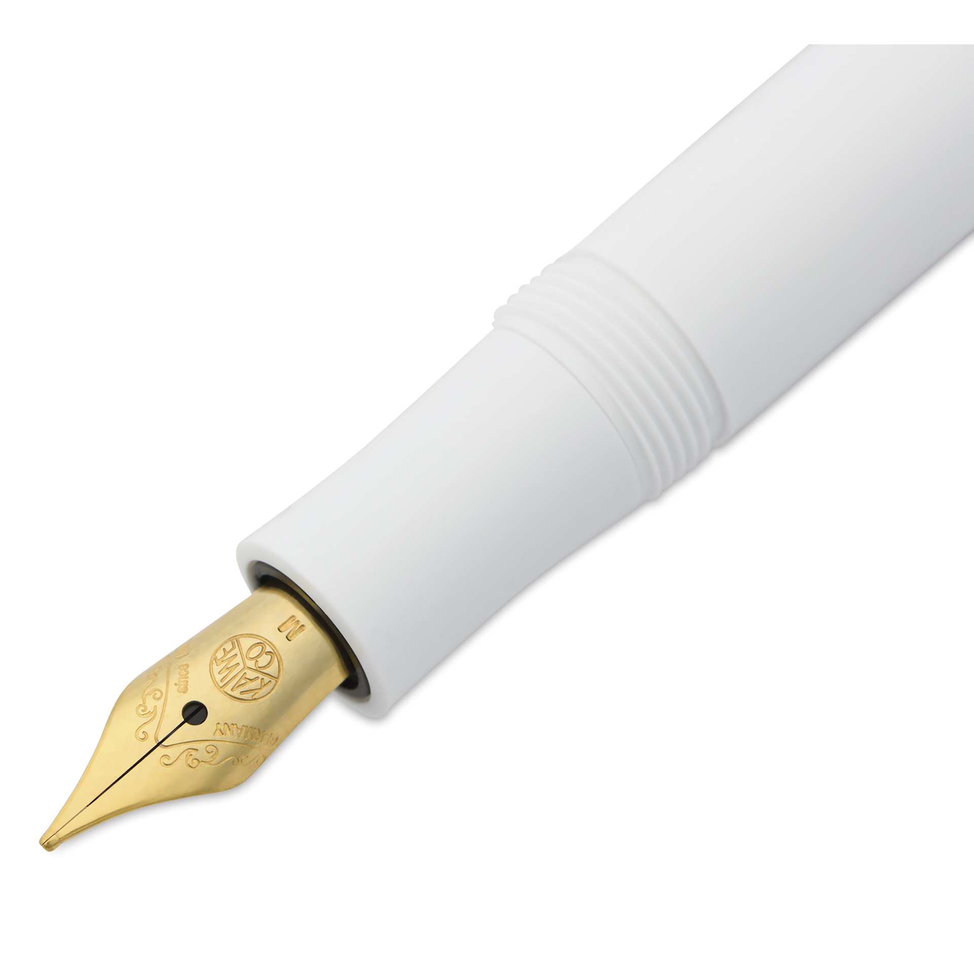 Kaweco Classic Sport Fountain Pen - White, Medium, close-up of the nib
