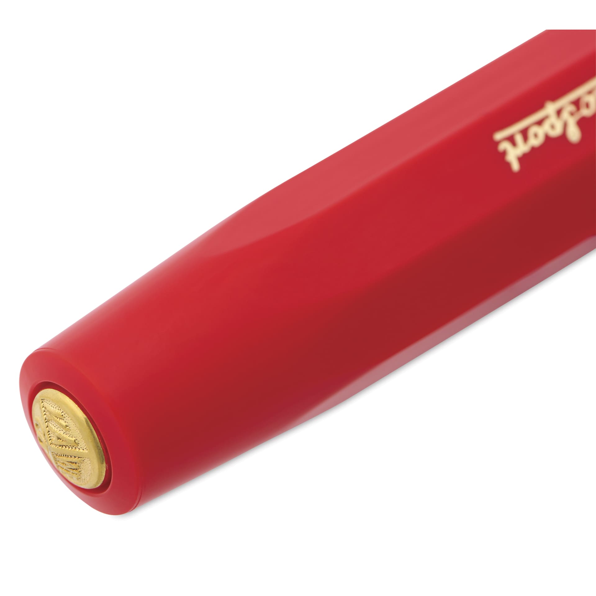 Kaweco Classic Sport Fountain Pen - Red, Fine, close-up of the brand's seal on the cap