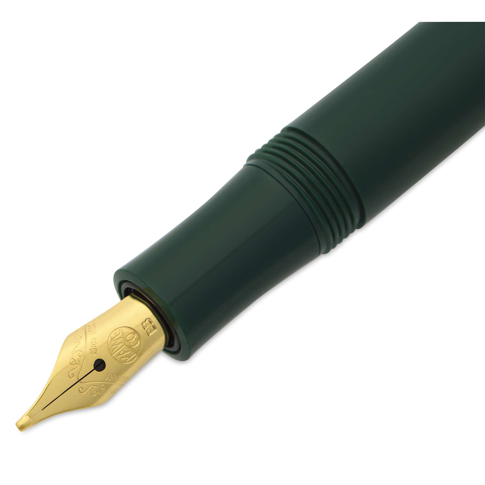 Kaweco Classic Sport Fountain Pen - Green, Extra-Broad, close-up of the nib
