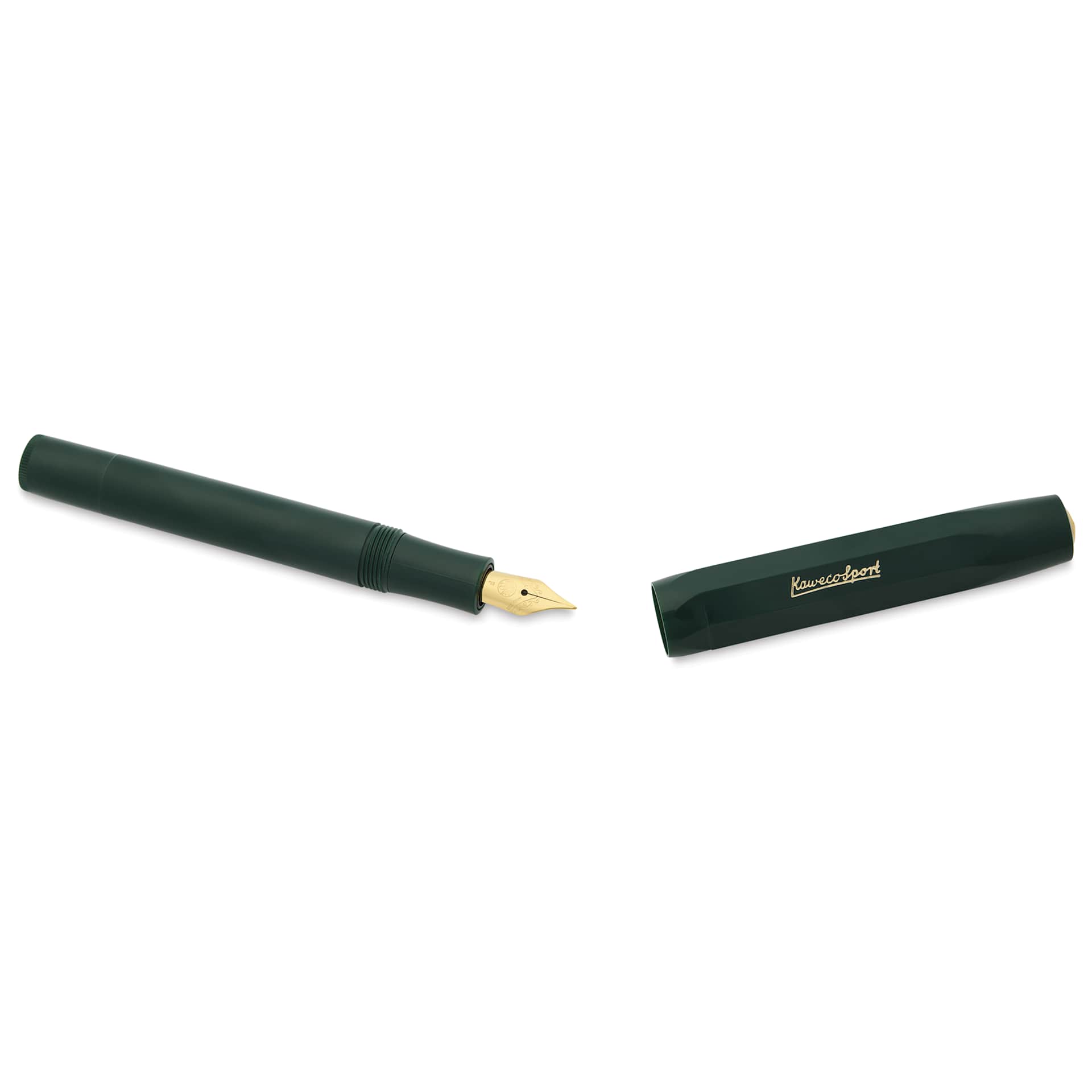 Kaweco Classic Sport Fountain Pen - Green, Fine, cap removed