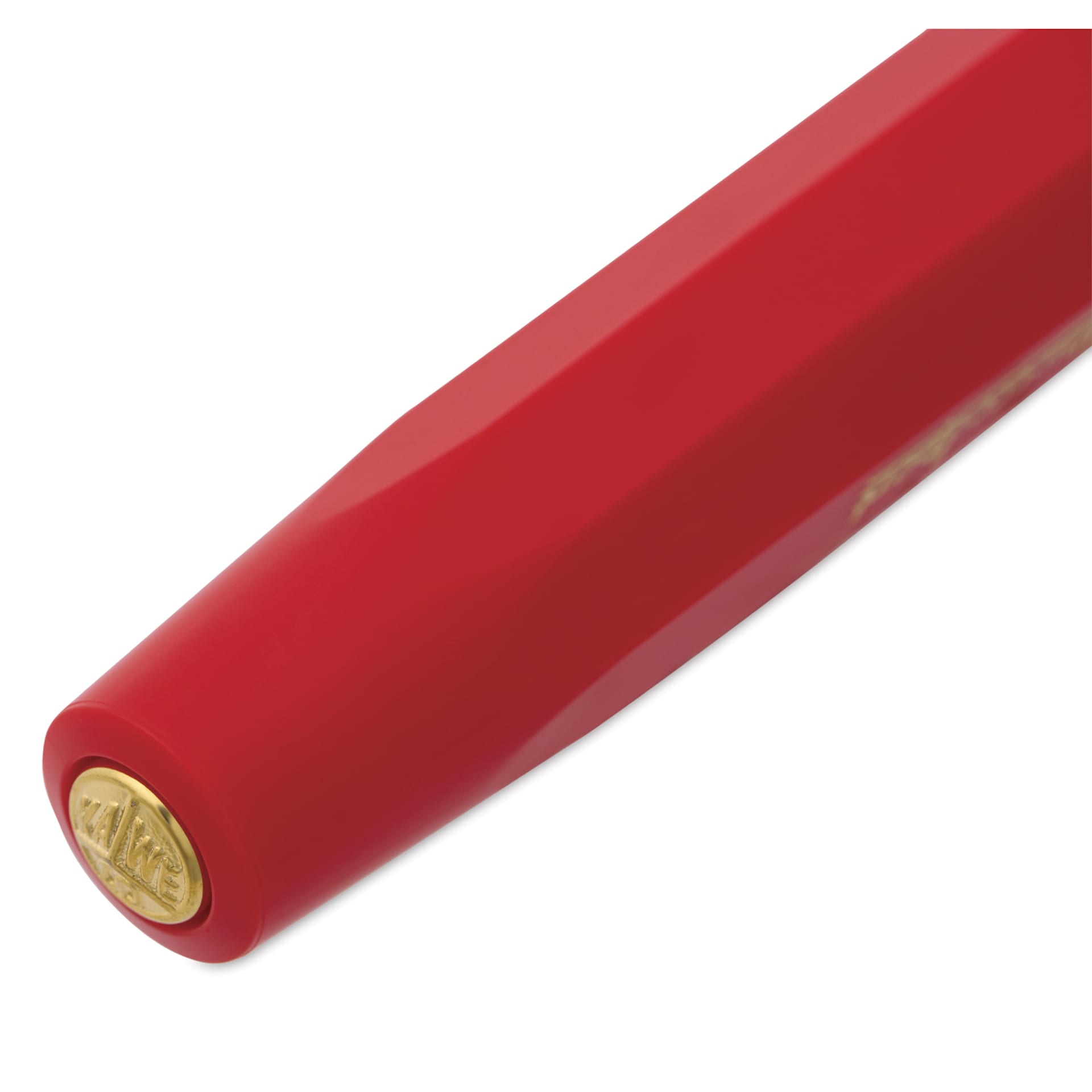 Kaweco Classic Sport Rollerball Pen - Red, close-up of the brand's seal on the cap