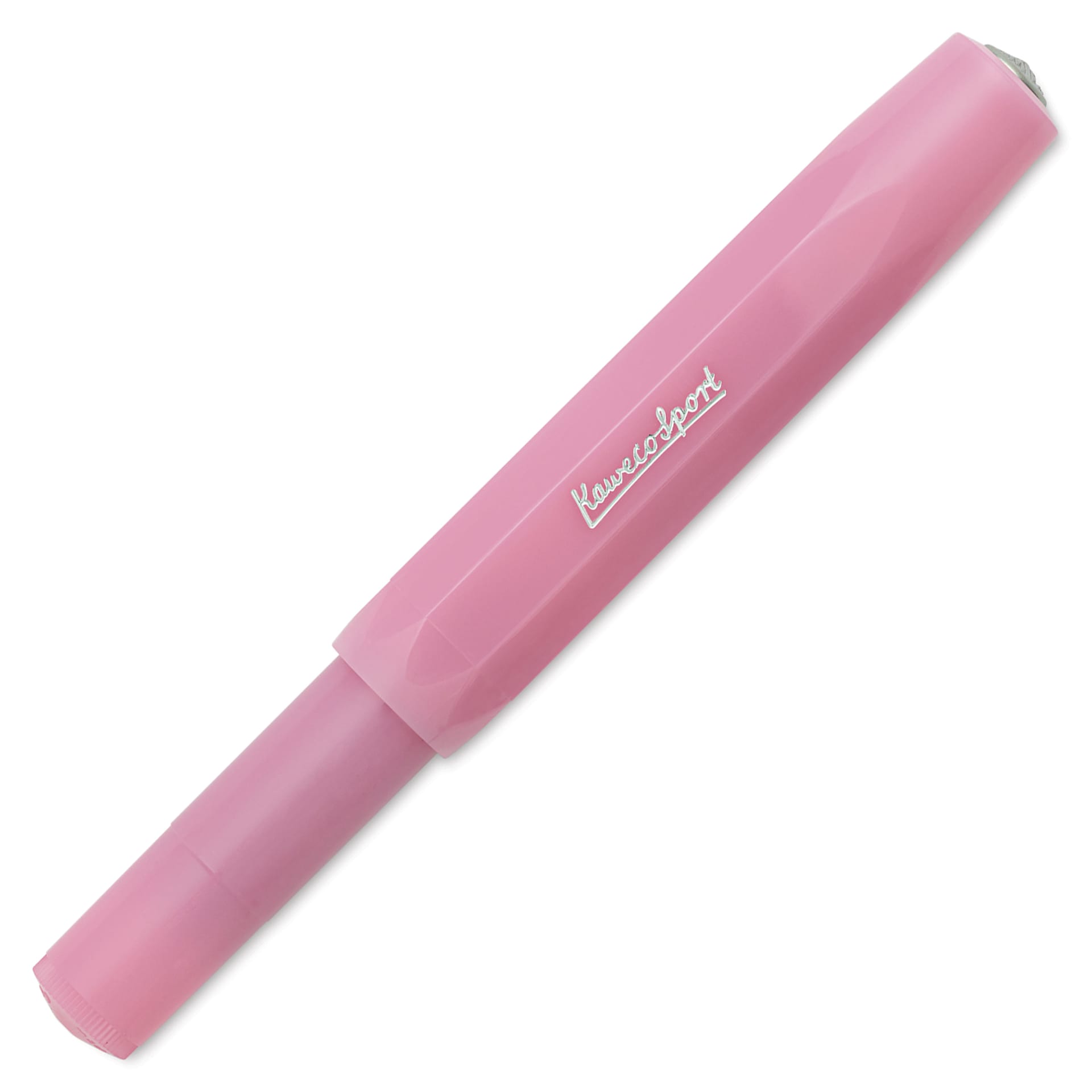 Kaweco Frosted Sport Fountain Pen - Blush Pitaya, Medium, cap replaced