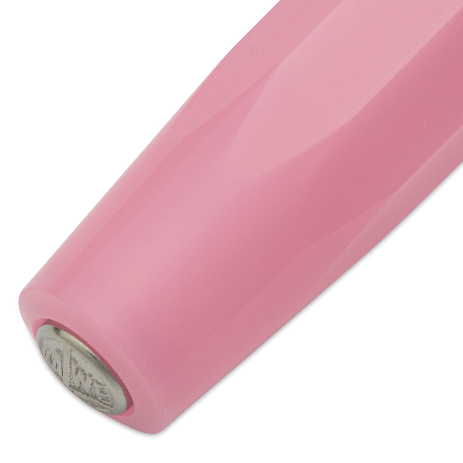 Kaweco Frosted Sport Fountain Pen - Blush Pitaya, Medium, close-up of brand seal on cap