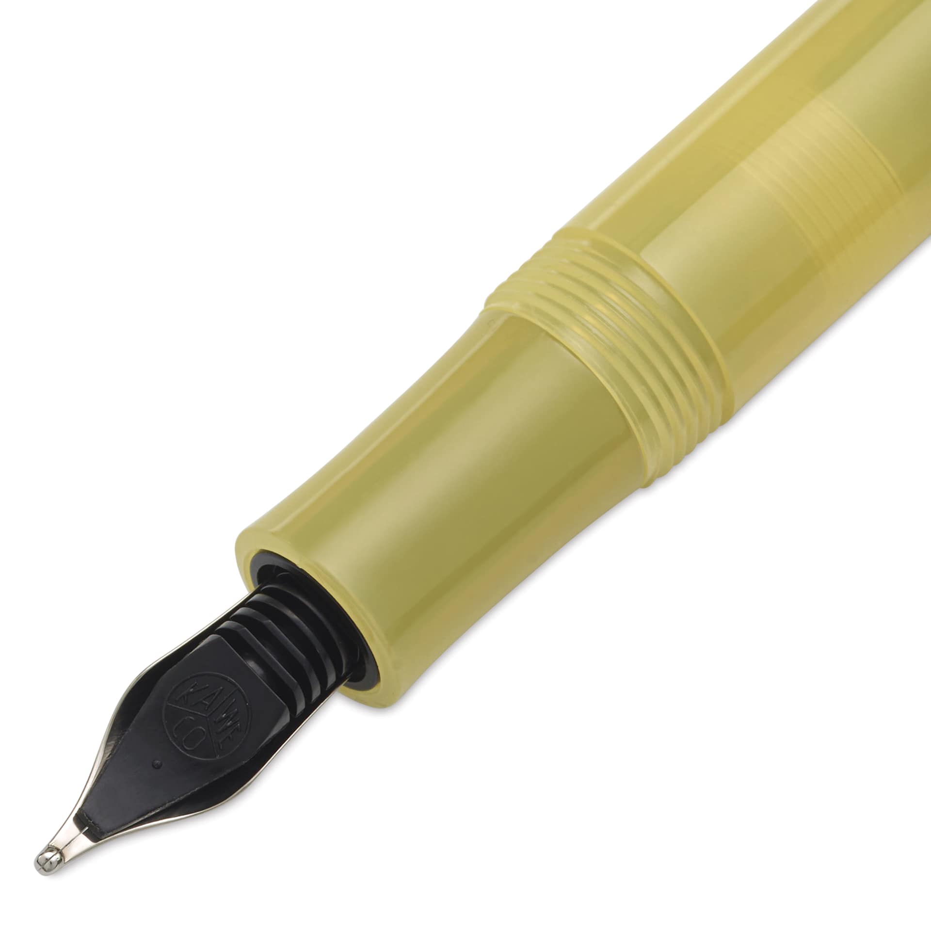 Kaweco Frosted Sport Fountain Pen - Sweet Banana, Extra-Broad, close-up of the feed