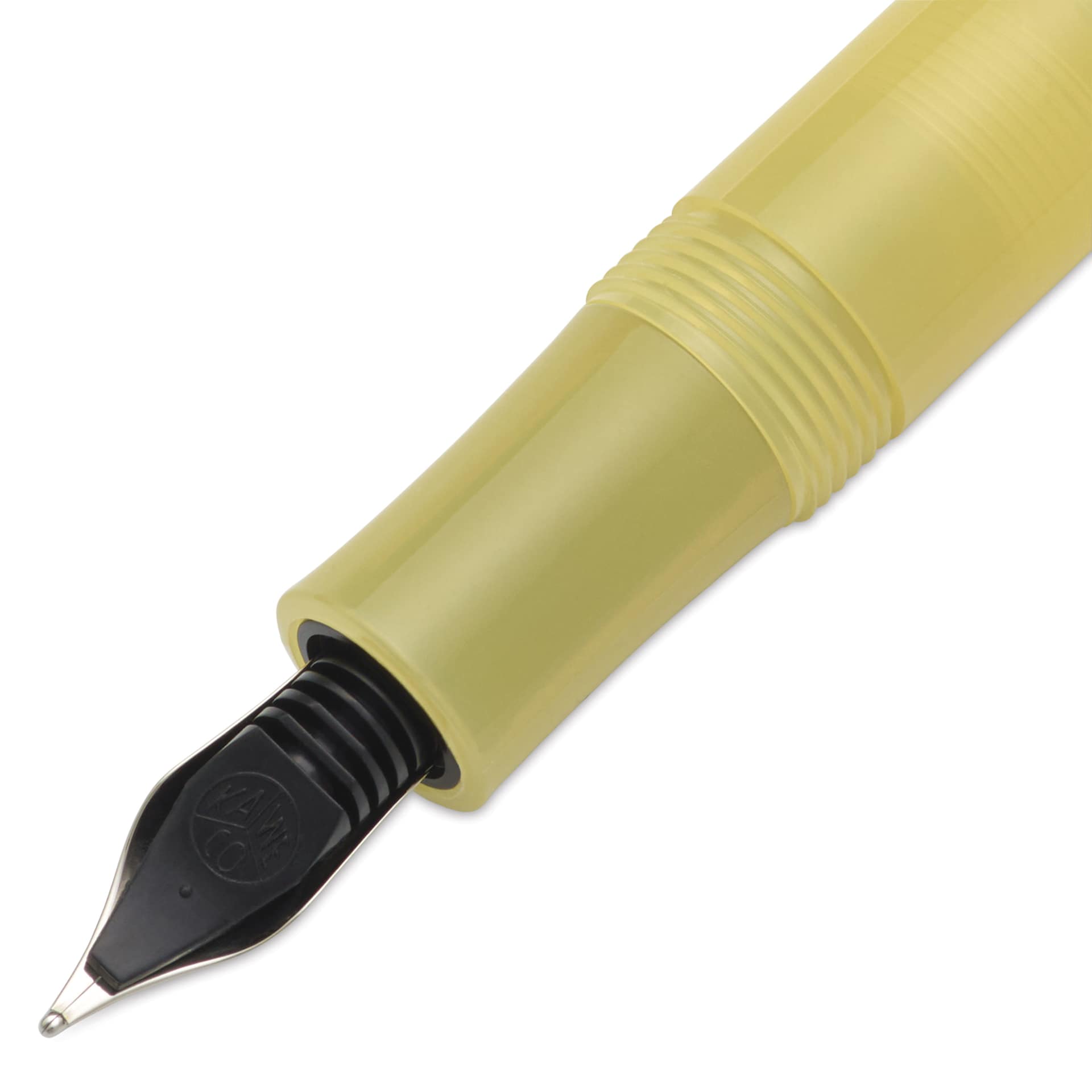 Kaweco Frosted Sport Fountain Pen - Sweet Banana, Medium, close-up of the feed