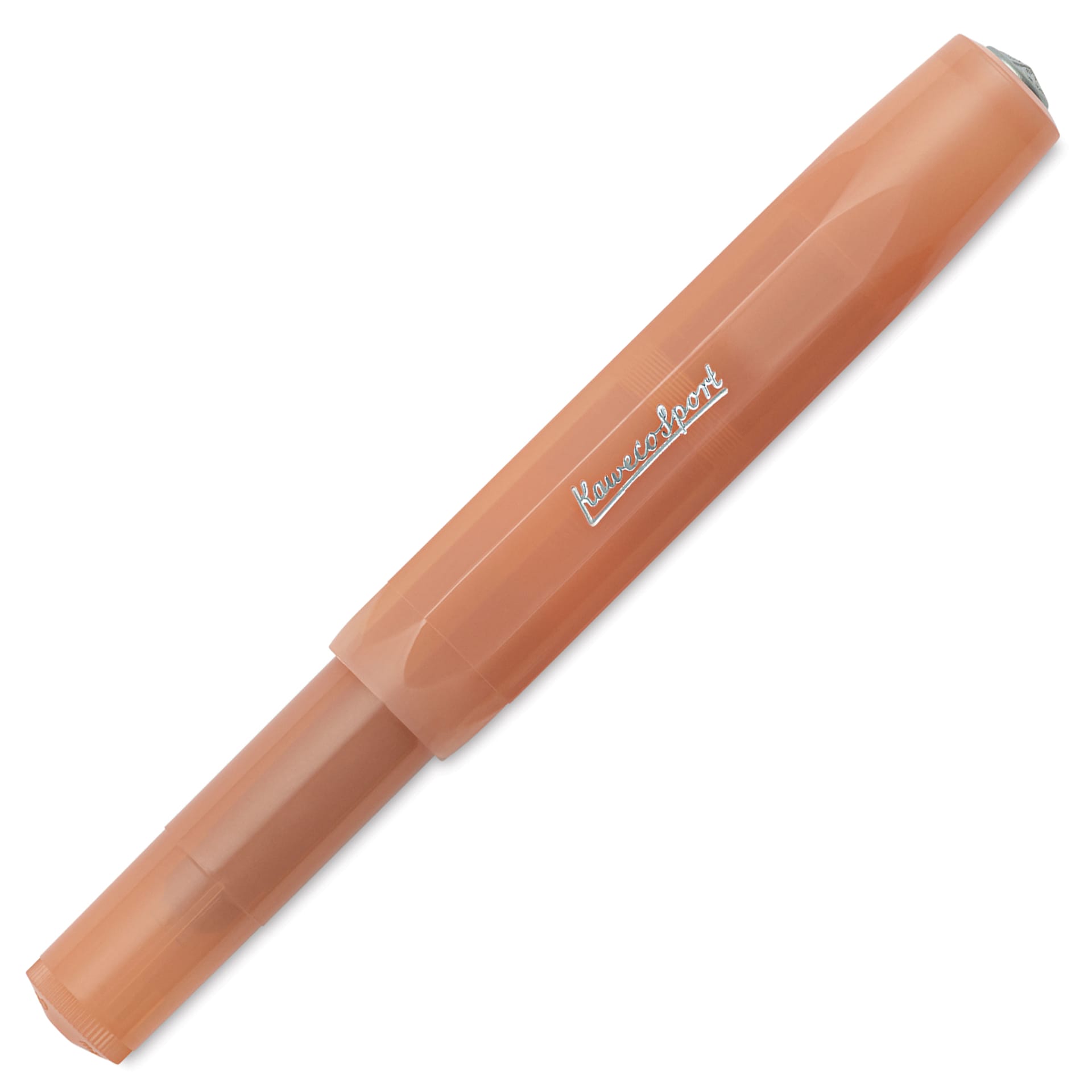 Kaweco Frosted Sport Fountain Pen - Soft Mandarin, Medium, cap replaced