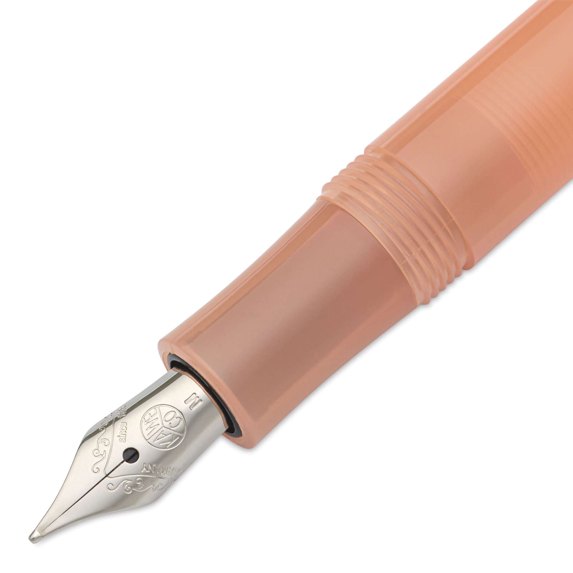 Kaweco Frosted Sport Fountain Pen - Soft Mandarin, Medium, close-up of the nib