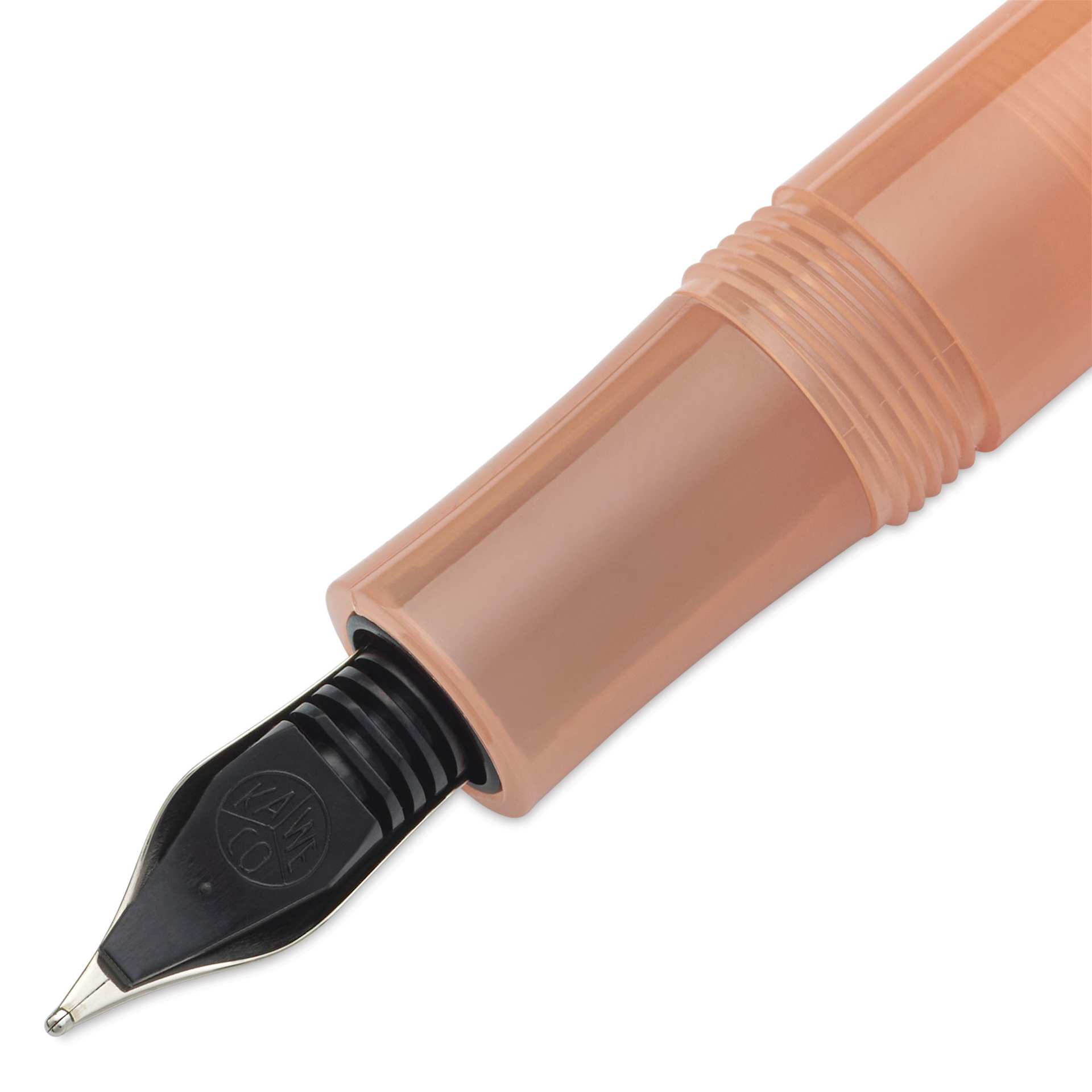 Kaweco Frosted Sport Fountain Pen - Soft Mandarin, Medium, close-up of the feed