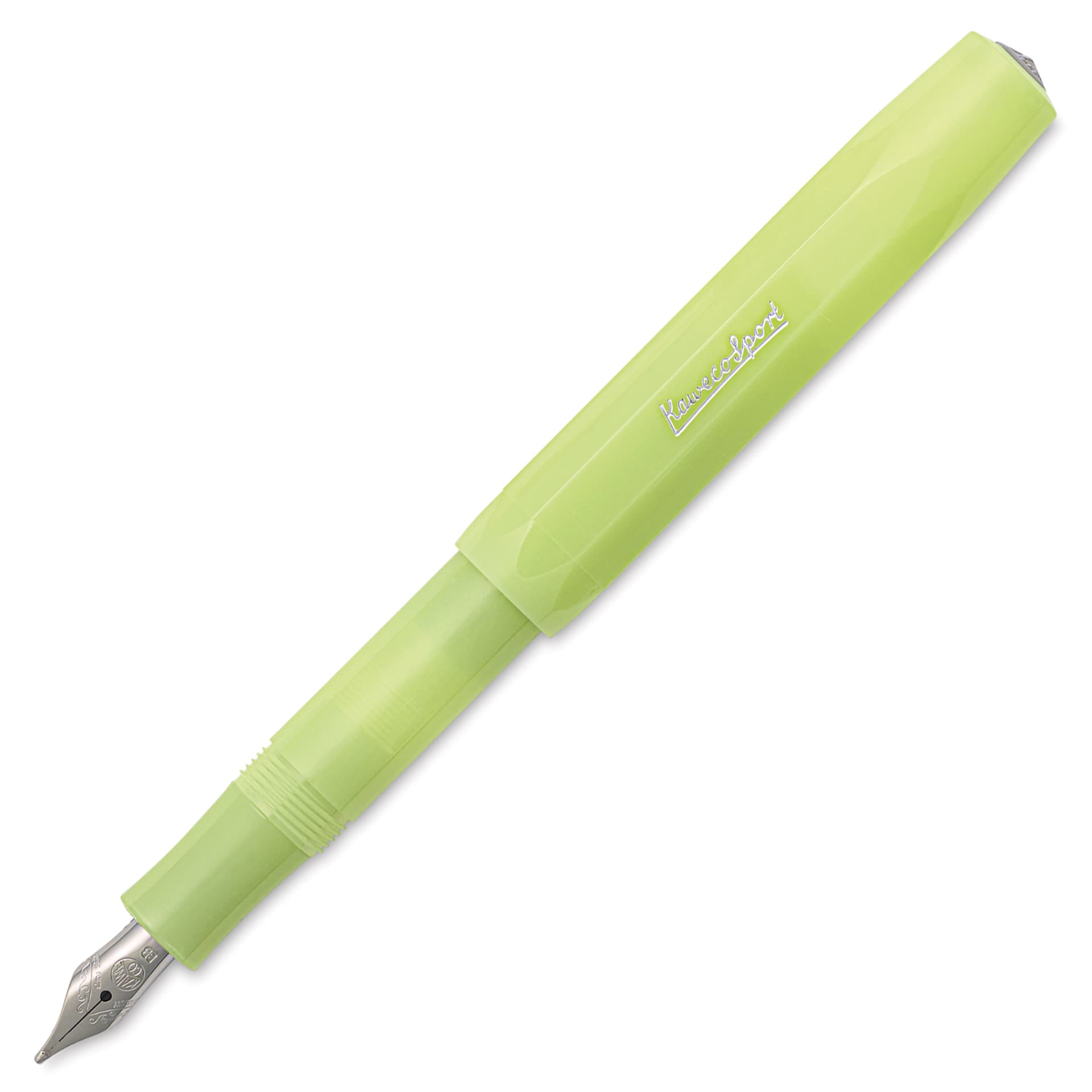 Kaweco Frosted Sport Fountain Pen - Fine Lime, Extra-Broad