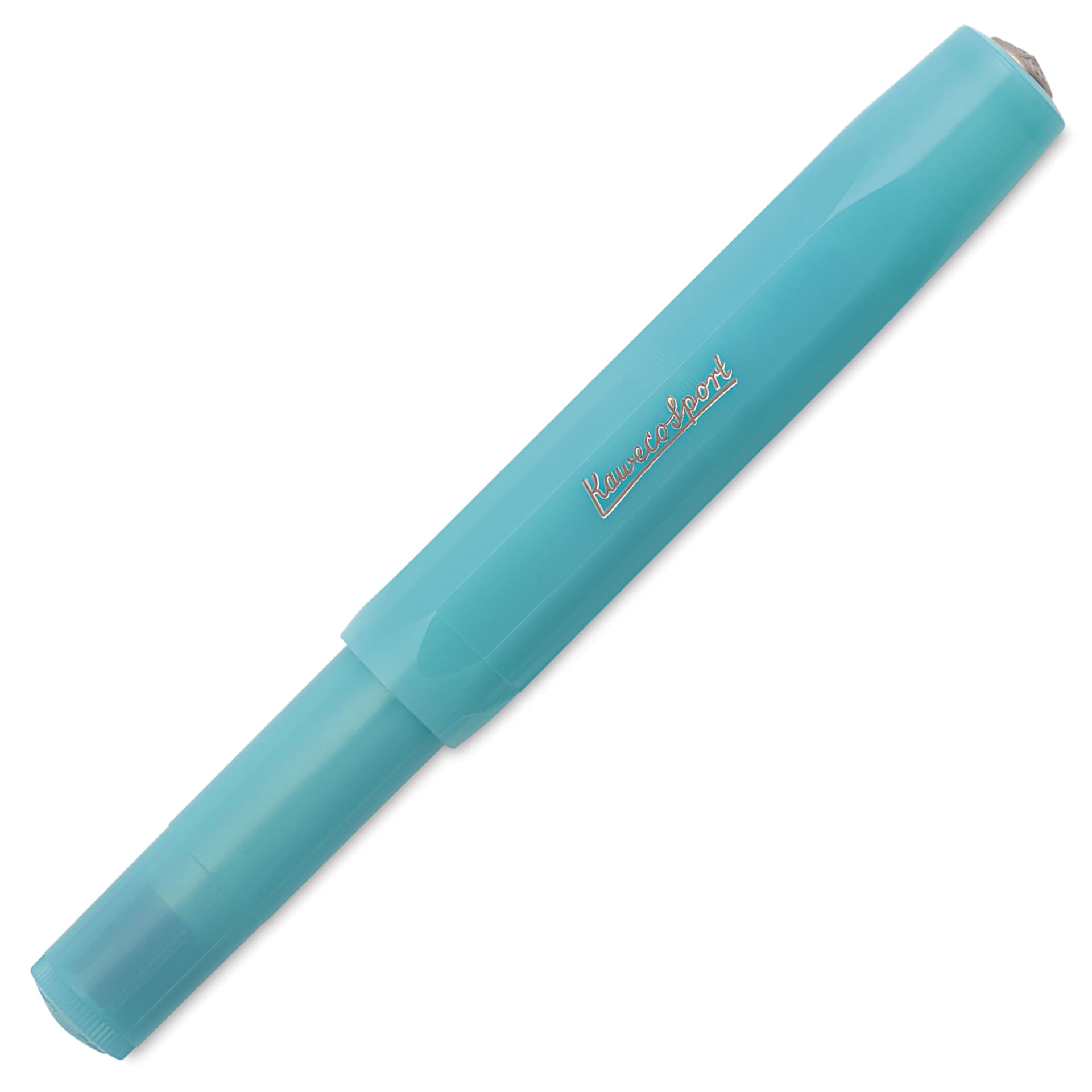 Kaweco Frosted Sport Rollall Pen - Light Blueberry, cap replaced