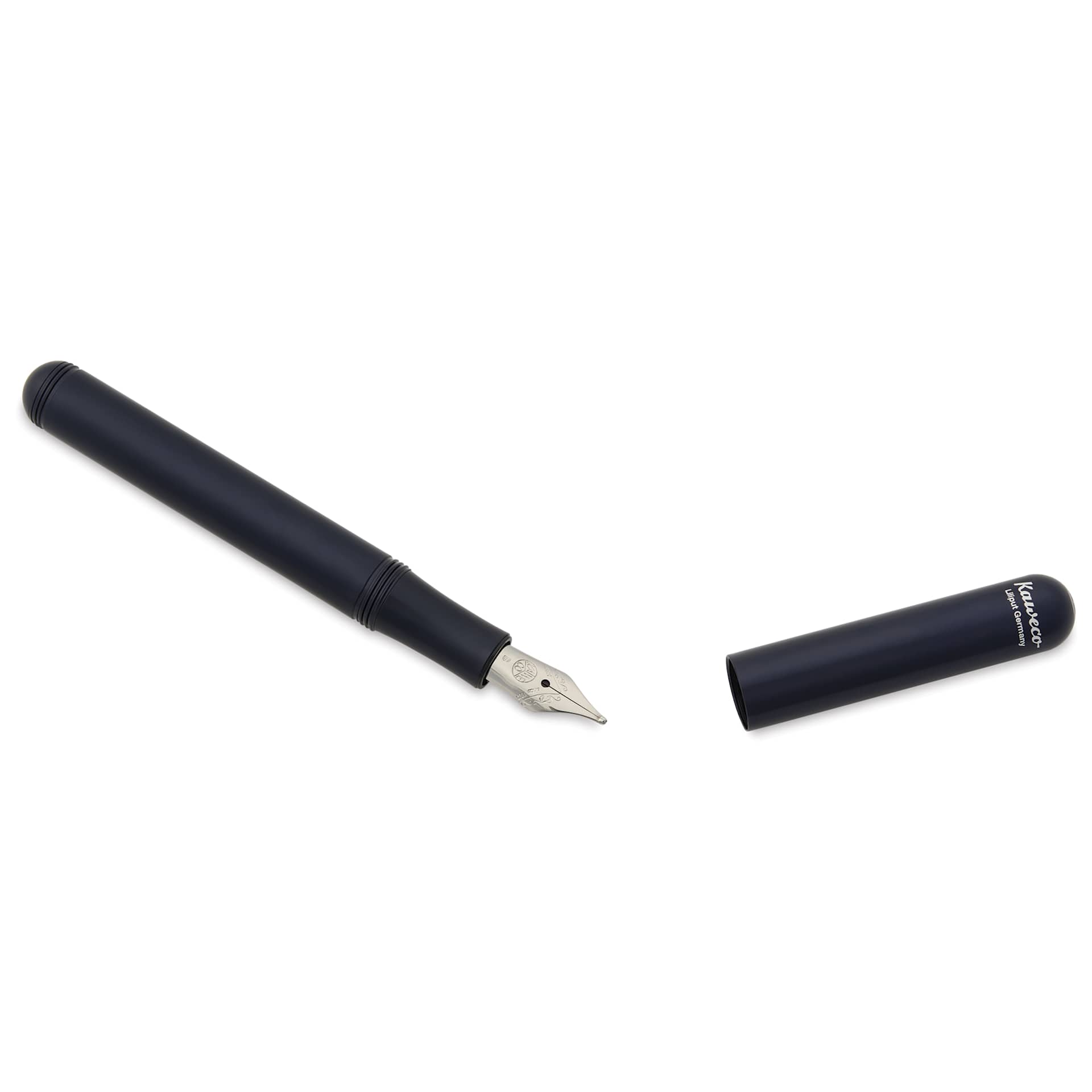 Kaweco Liliput Fountain Pen - Black, Broad, cap removed