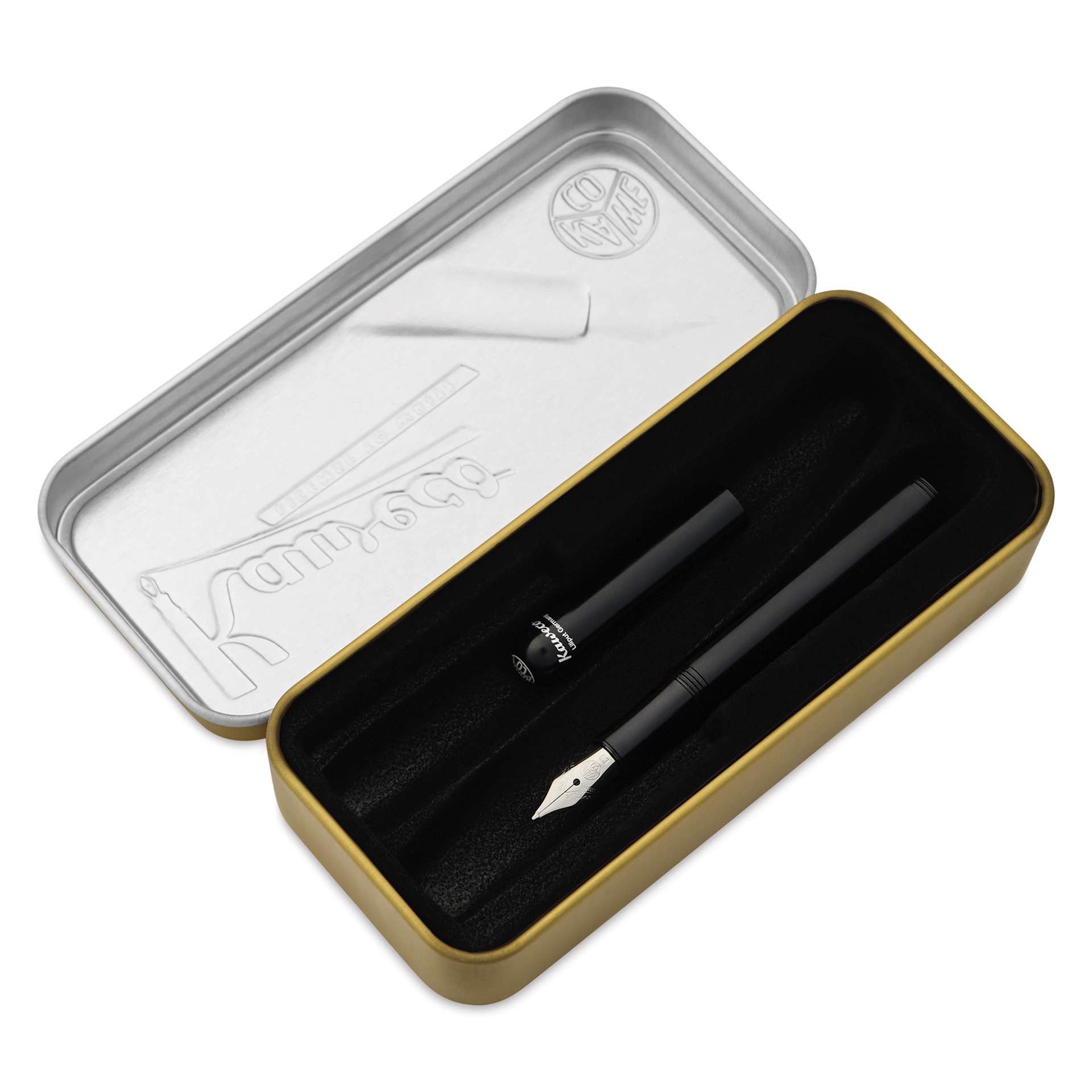 Kaweco Liliput Fountain Pen - Black, Extra-Broad, pen inside of the packaging