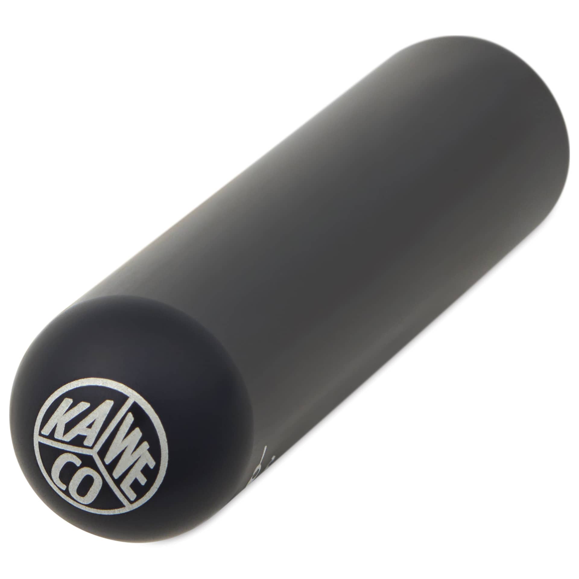 Kaweco Liliput Fountain Pen - Black, Medium, close-up of the brand's seal on the cap