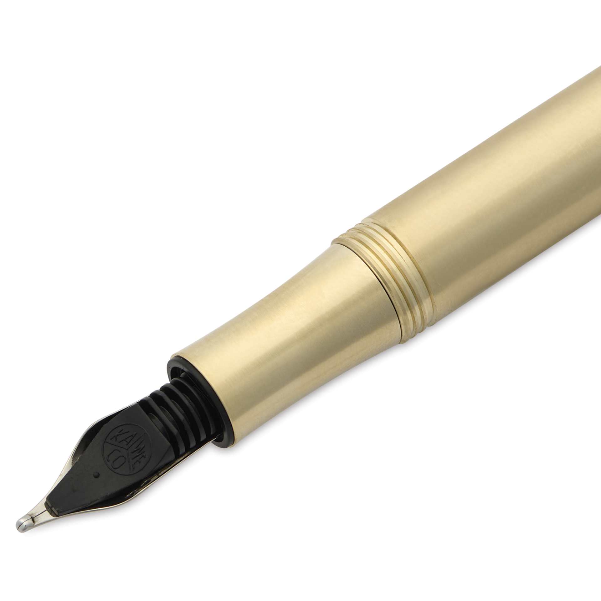Kaweco Liliput Fountain Pen - Brass, Extra-Broad, close-up of the ink feed