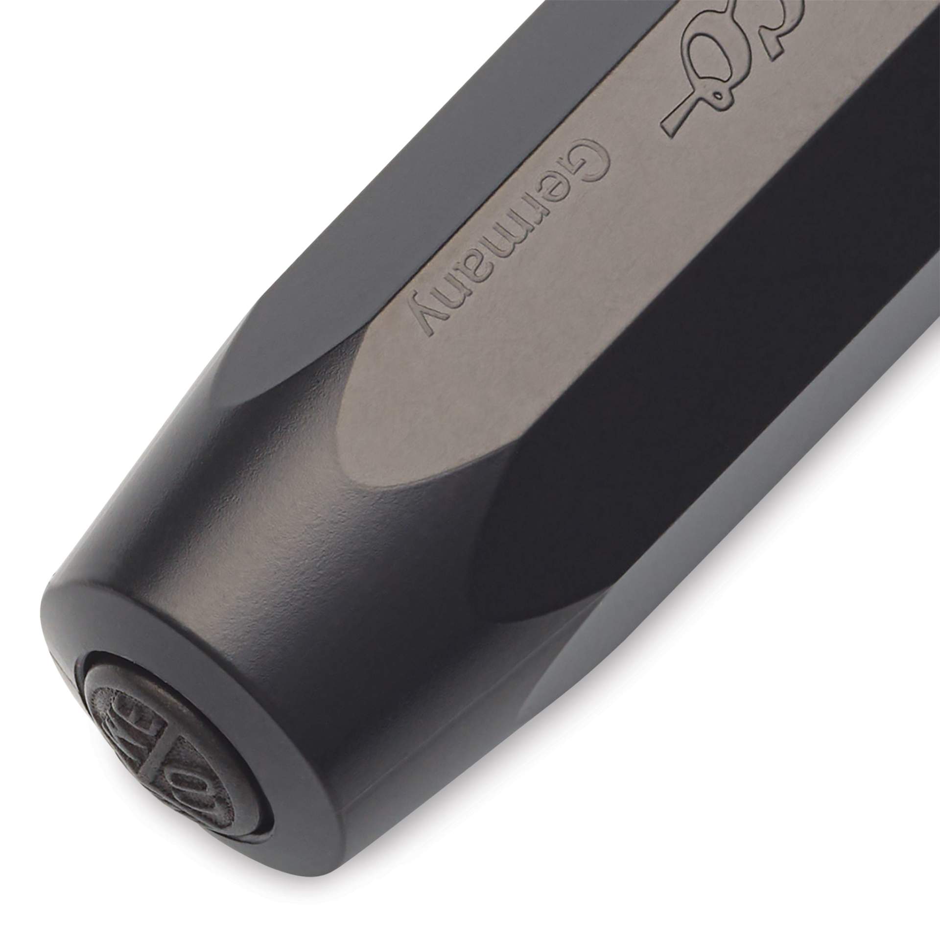 Kaweco Perkeo Fountain Pen - Black, Fine, close-up of the brand's seal on the cap