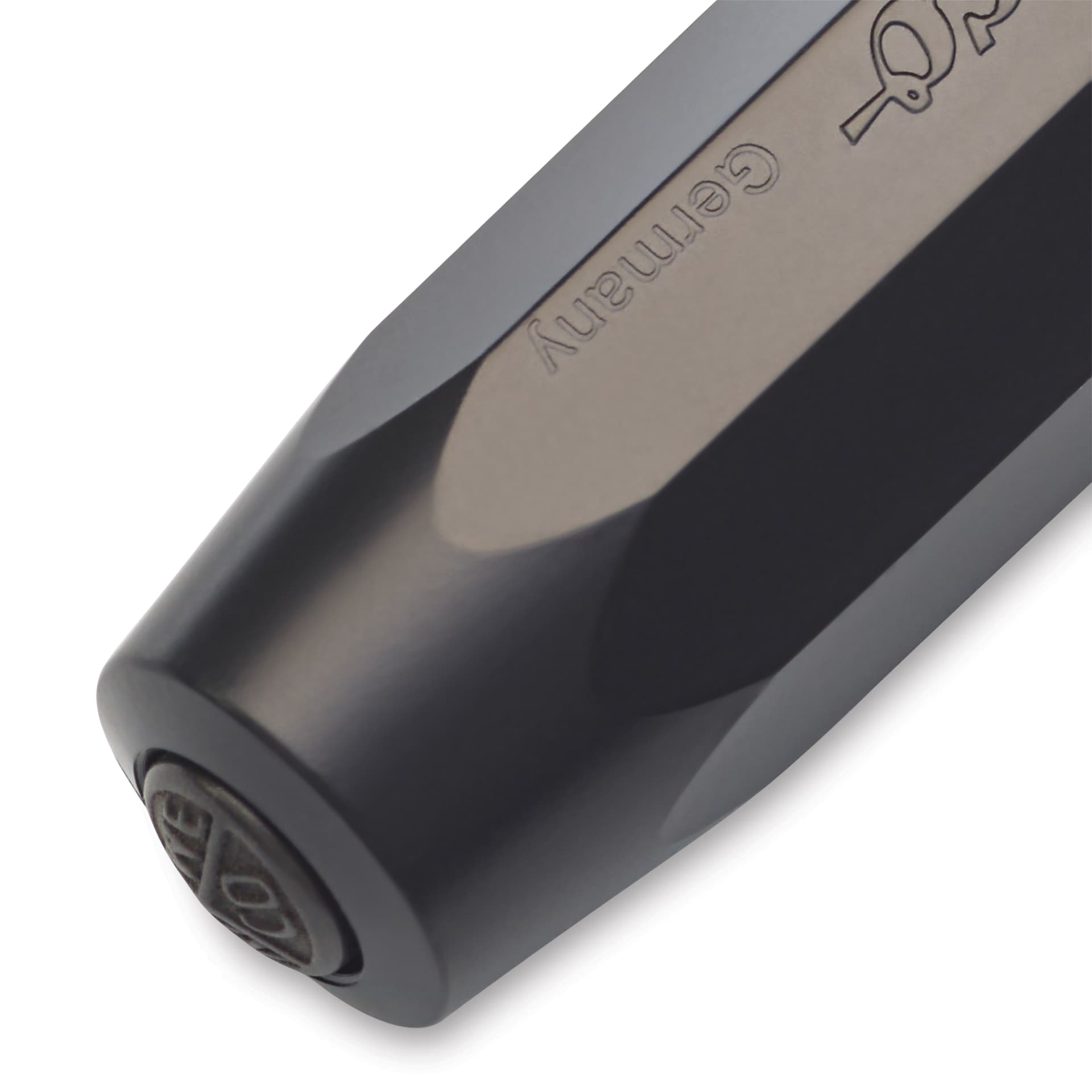 Kaweco Perkeo Fountain Pen - Black, Medium, close-up of the brand's seal on cap