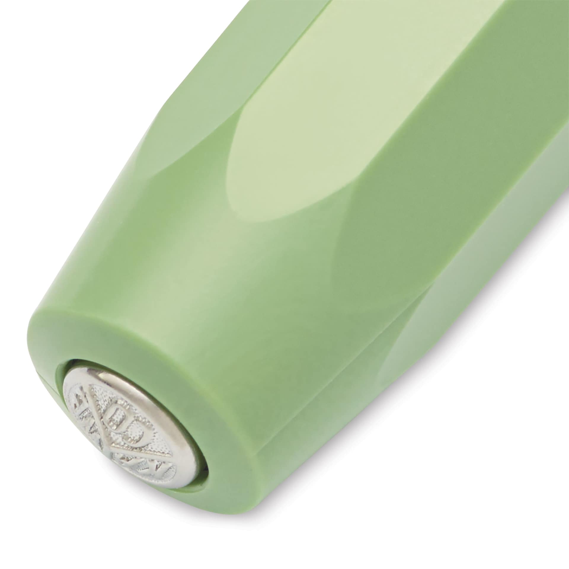 Kaweco Perkeo Fountain Pen - Green, Medium, close-up of the brand's seal on the cap