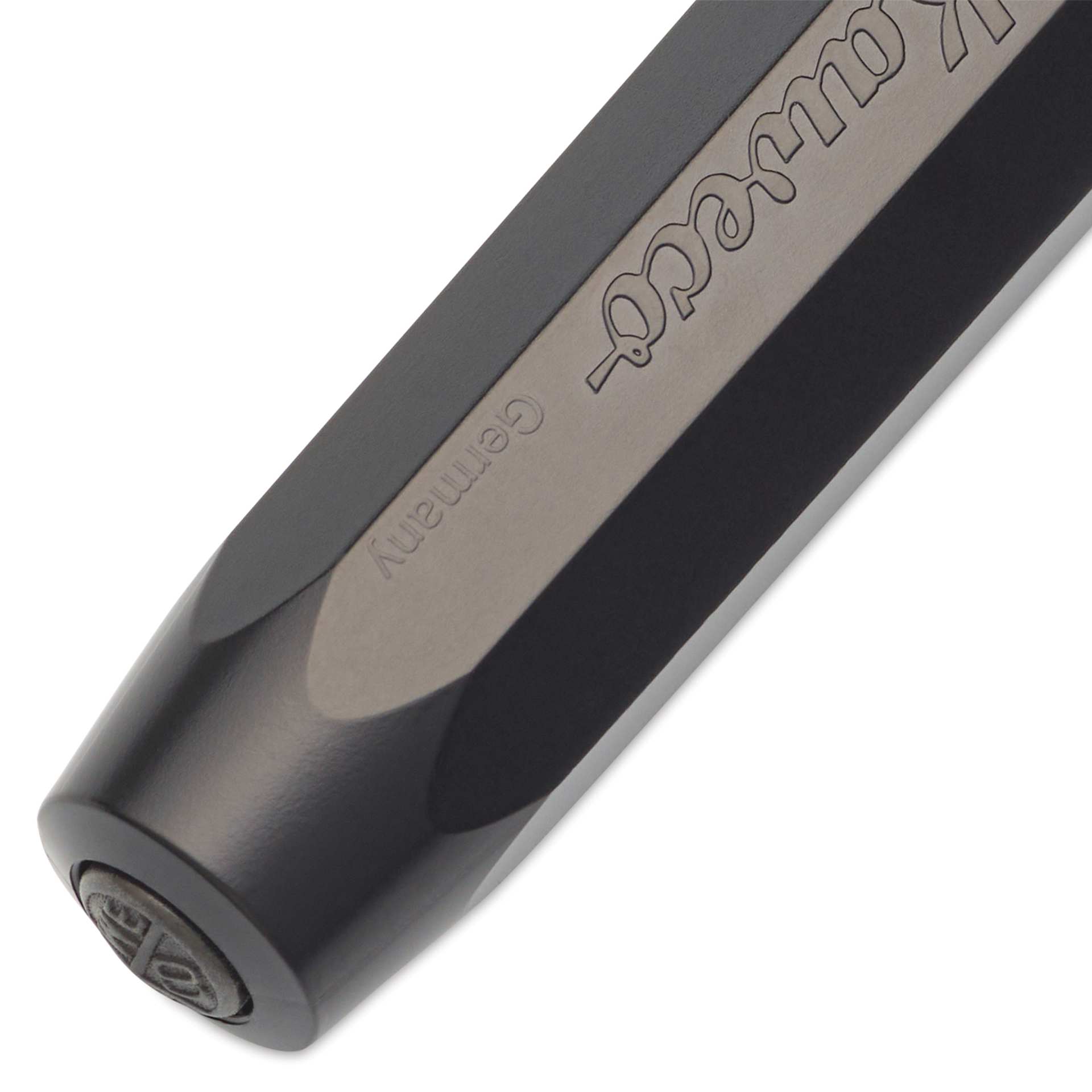 Kaweco Perkeo Rollerball Pen - Black - close-up of end of cap