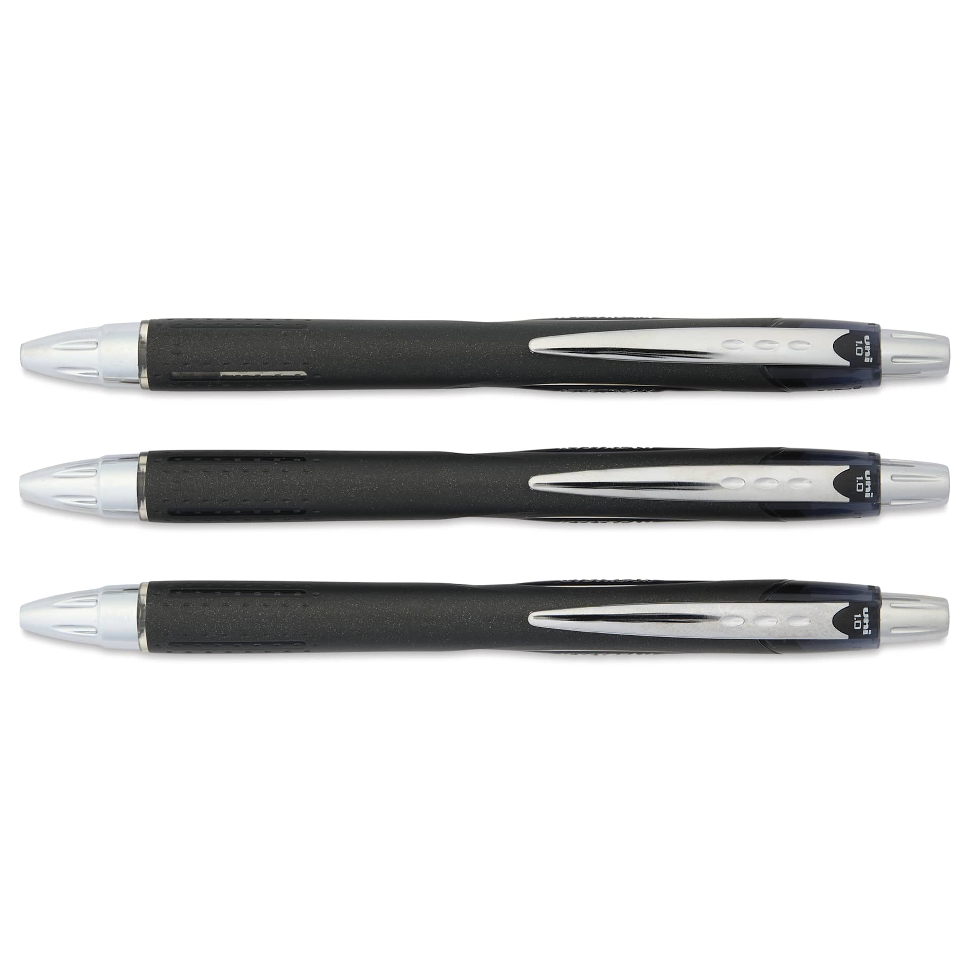 Uni-Ball Jetstream RT Retractable Ballpoint Pens - Black, 1.0 mm, Set of 3