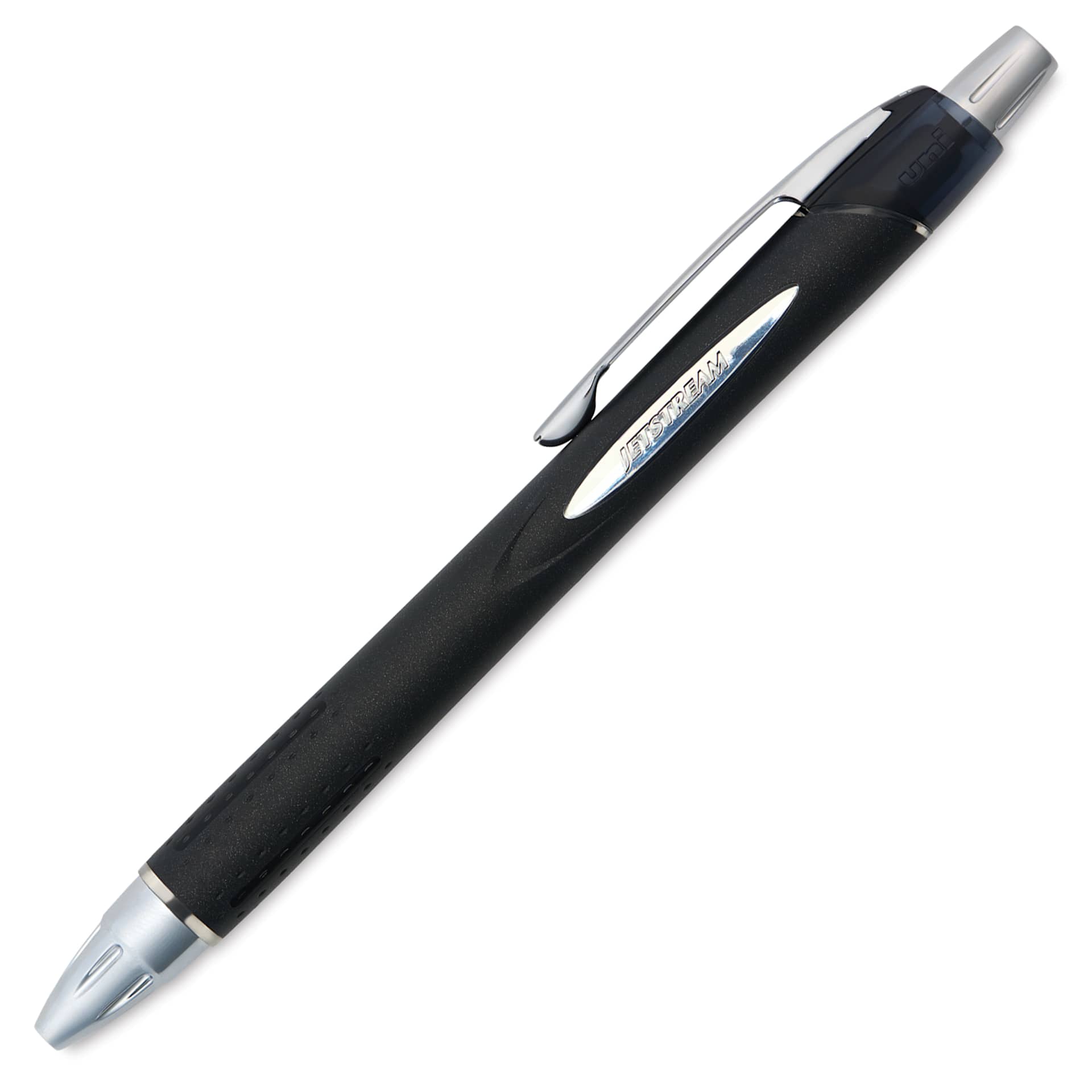 Uni-Ball Jetstream RT Retractable Ballpoint Pen - Black, 1.0 mm, branding on the side
