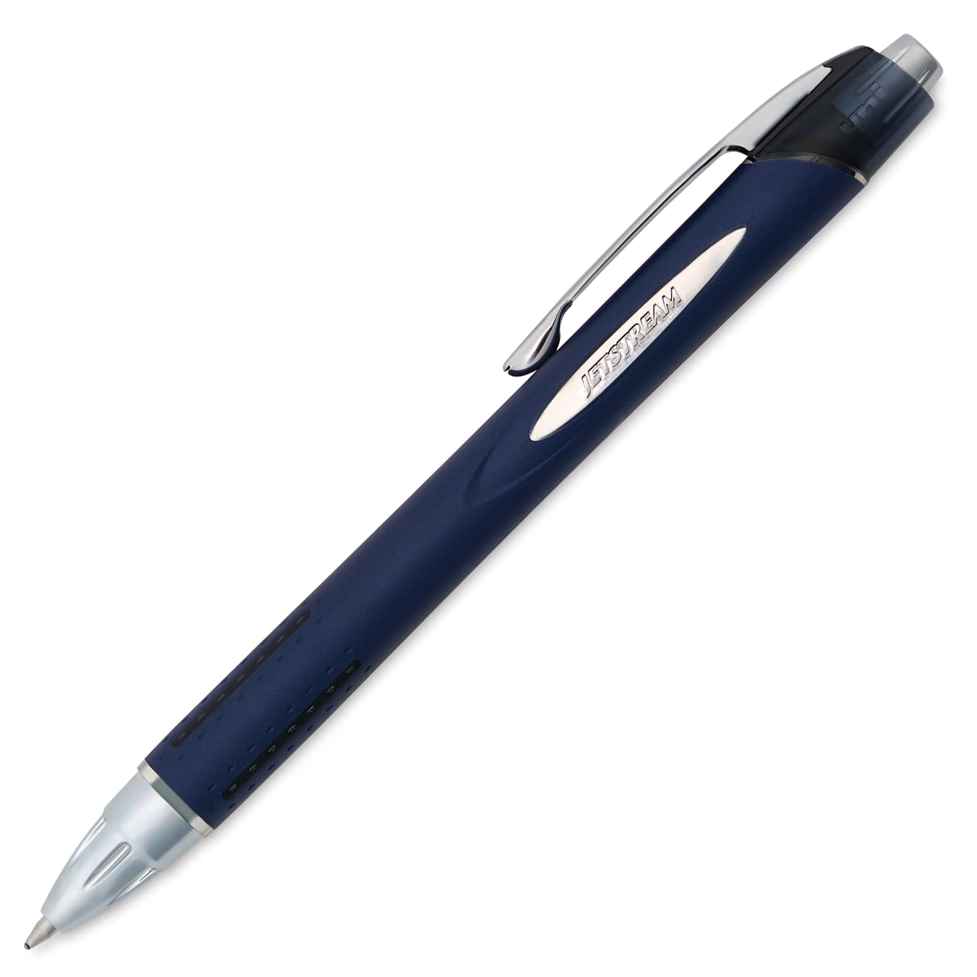 Uni-Ball Jetstream RT Retractable Ballpoint Pen - Black, 0.7 mm, branding on the side