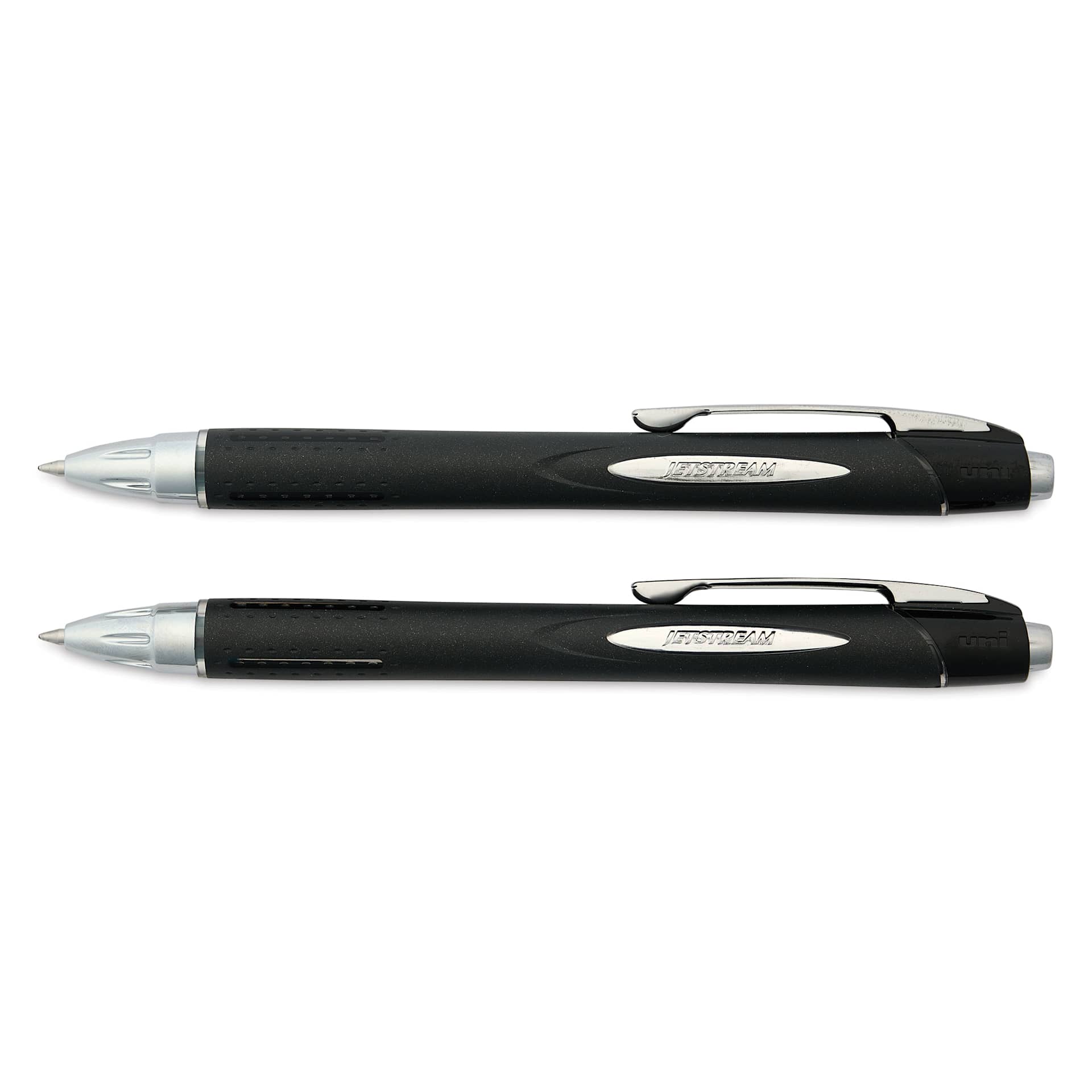 Uni-Ball Jetstream RT Retractable Ballpoint Pens - Black, 0.7 mm, Set of 2