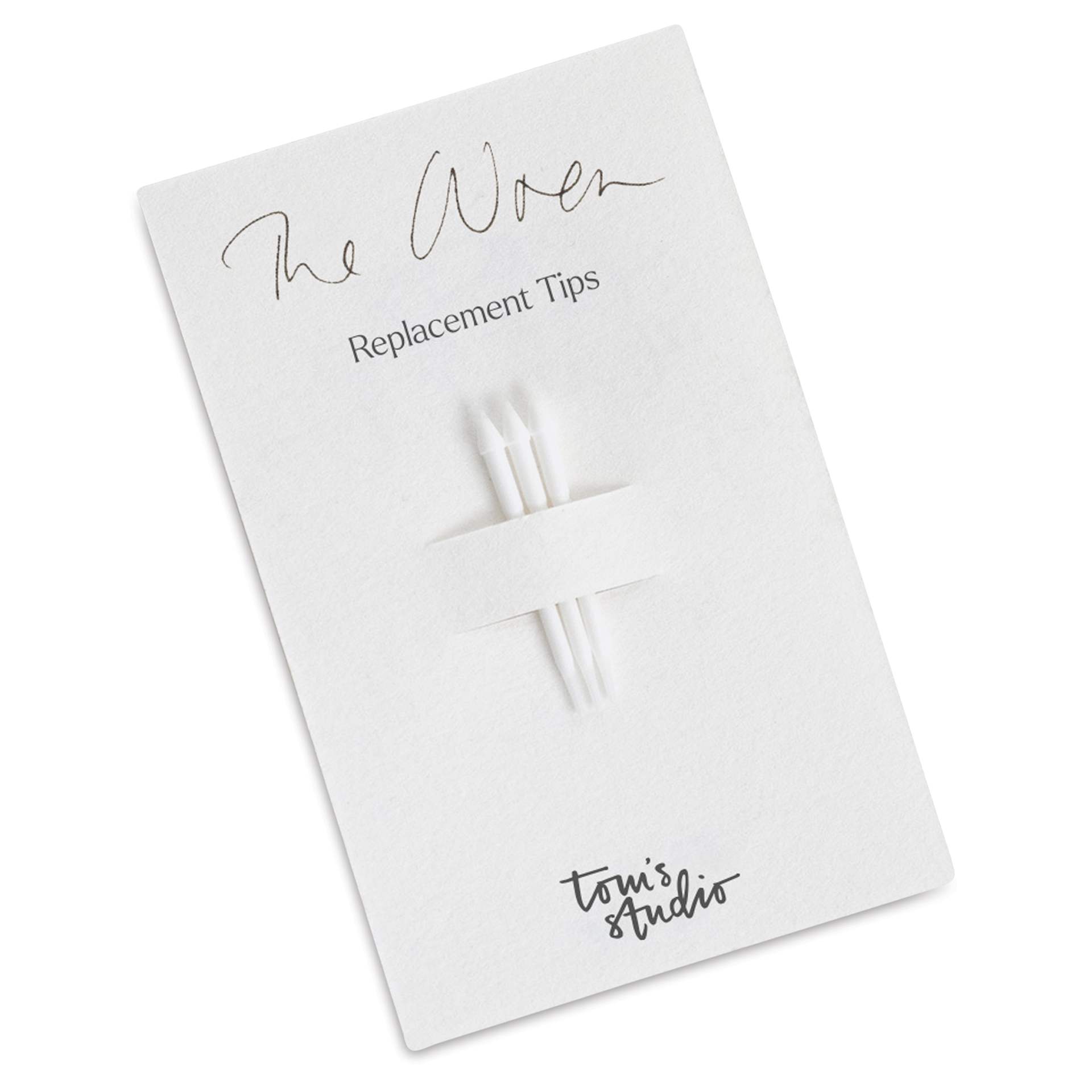 Tom’s Studio Wren Writing Pen Tip Replacements - Pkg of 3, in packaging