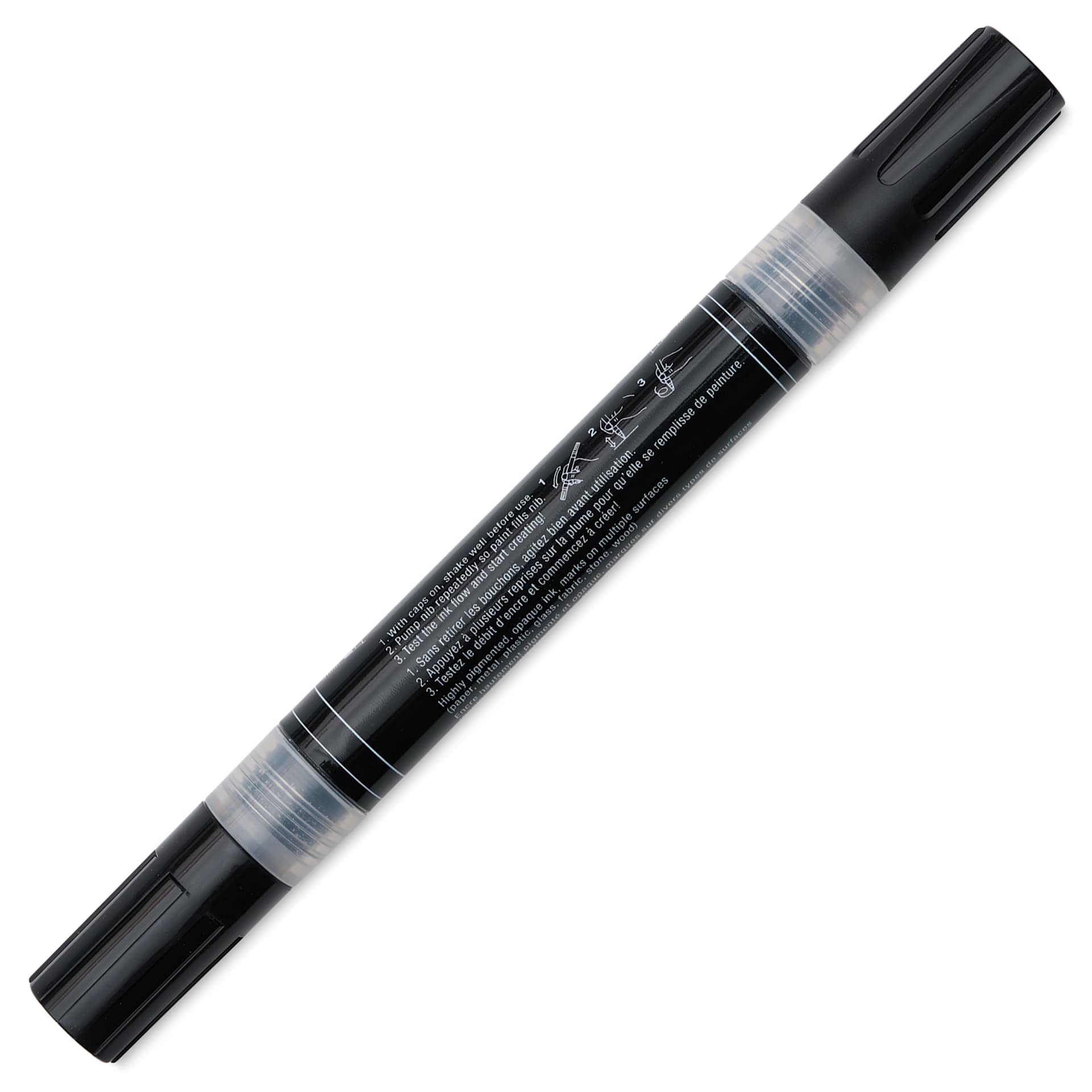 Faber-Castell Black Edition Twin Acrylic Marker - Black, cap on