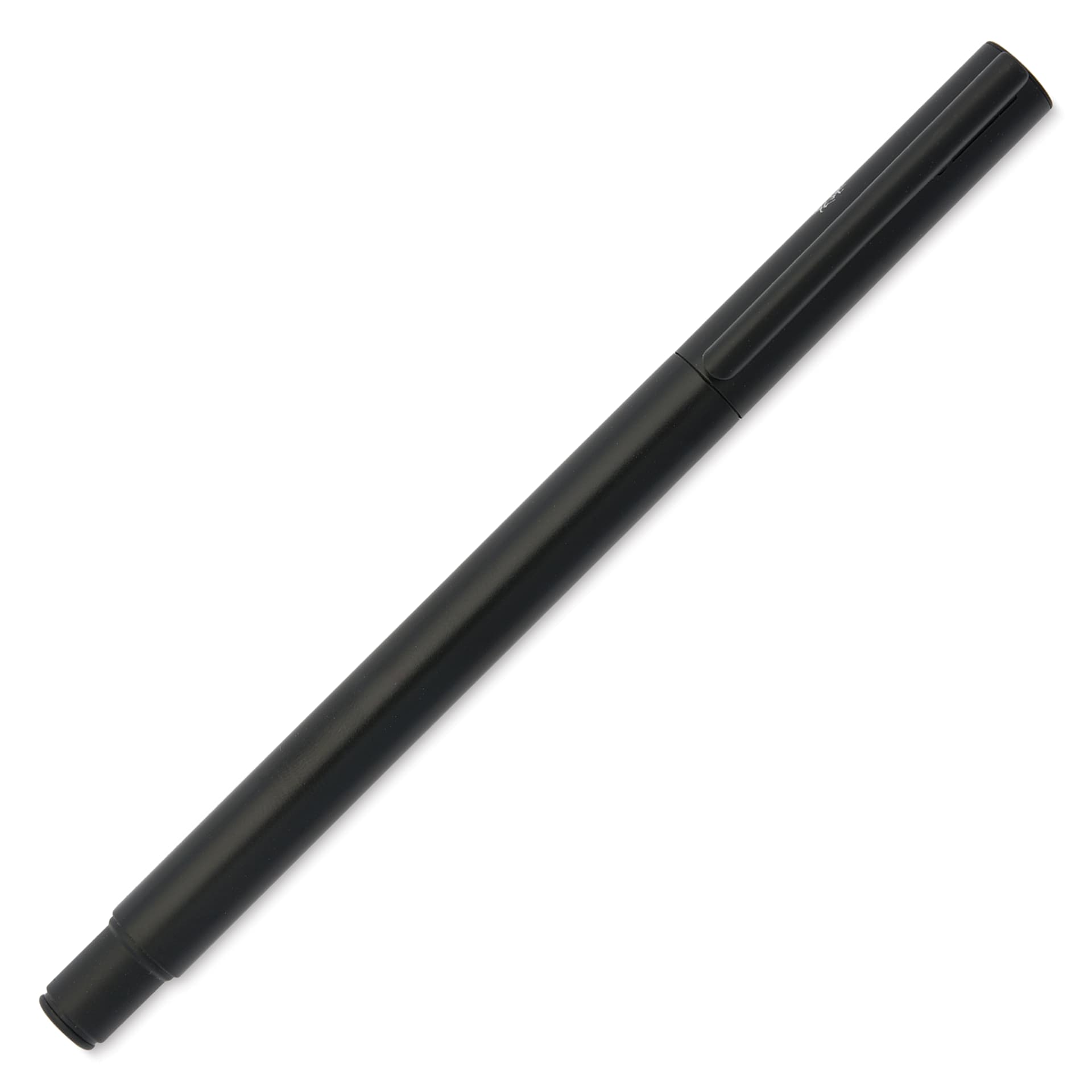 Faber-Castell Neo Slim Fountain Pen - Black Matte, Medium Tip - with cap on