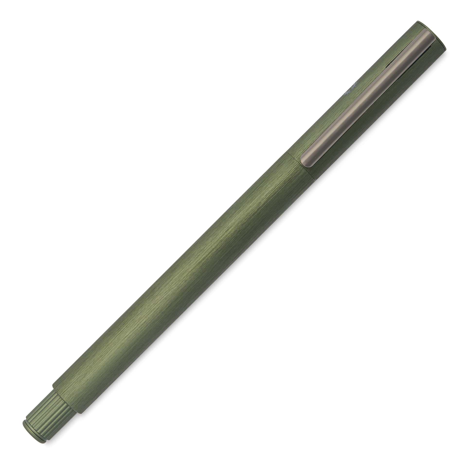 Faber-Castell Neo Slim Fountain Pen - Olive Green, Extra Fine Tip - with cap on