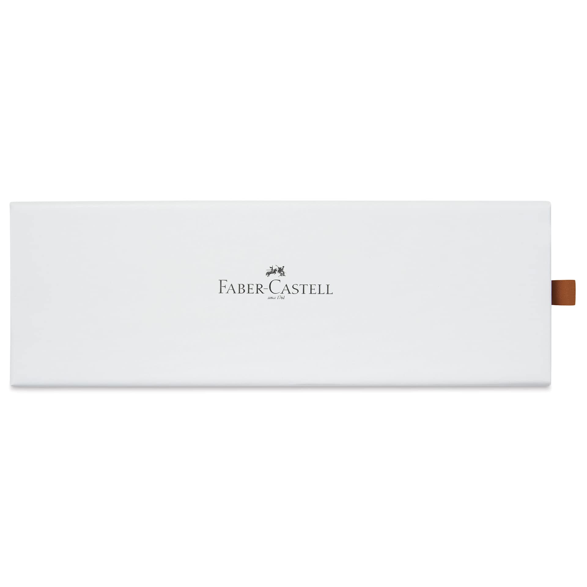 Faber-Castell Neo Slim Fountain Pen - Black Matte and Rose Gold, Broad Tip - back of gift bax